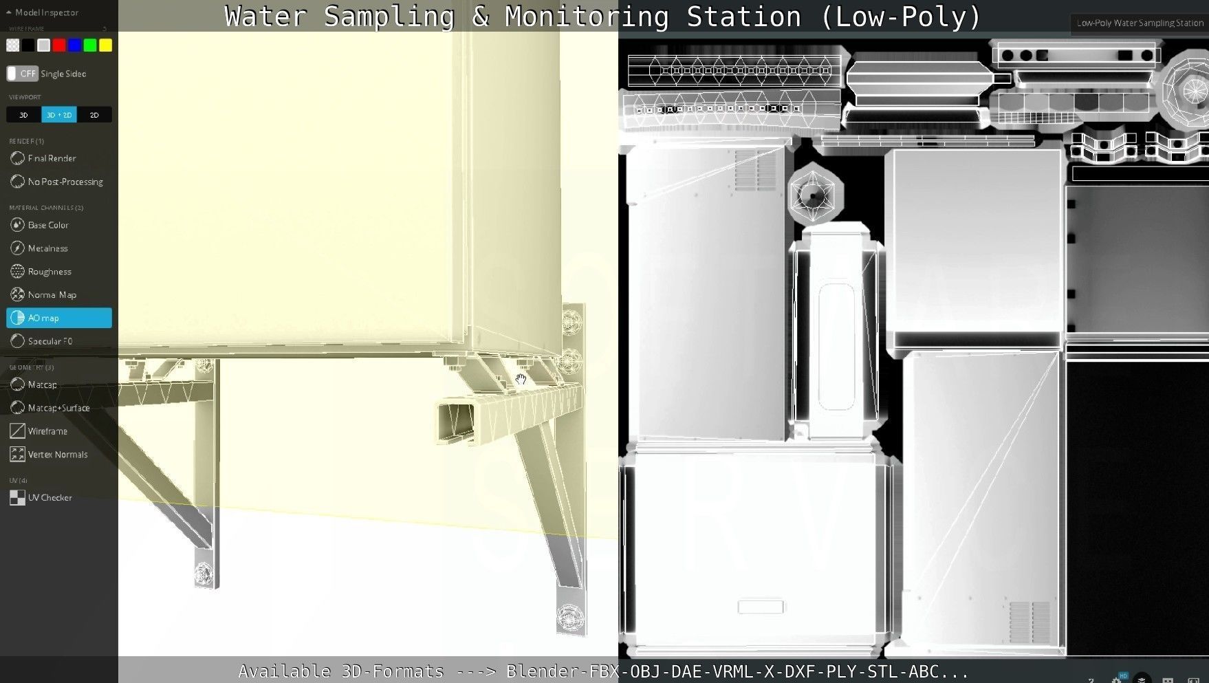 Water Sampling and Monitoring Station Low-Poly Low-poly 3D model_147