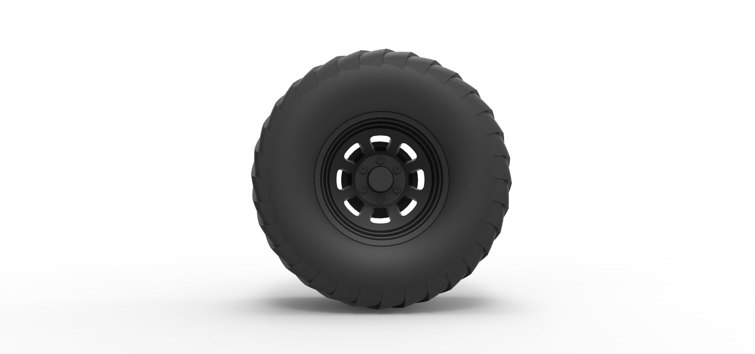 Wheel from Pulling truck 3D print model_4