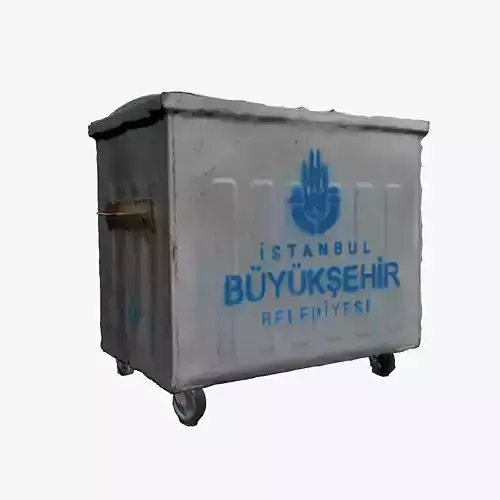 Garbage Container Low-poly 3D model
