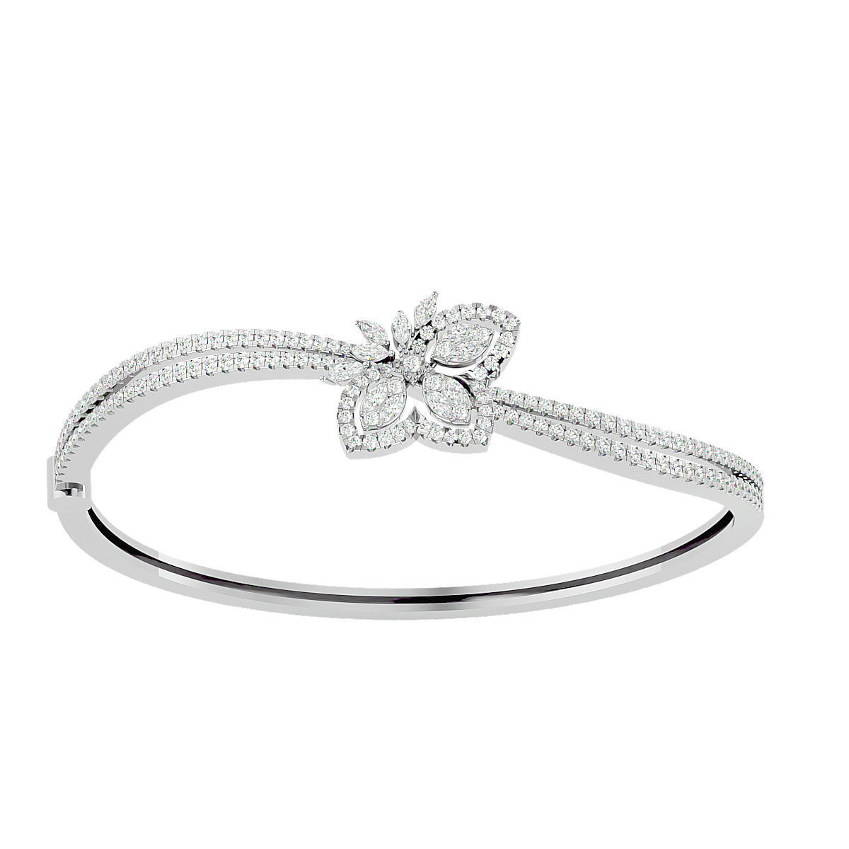 Flower Diamond bracelets 3dm stl render detail 3D print model 3D print model_10