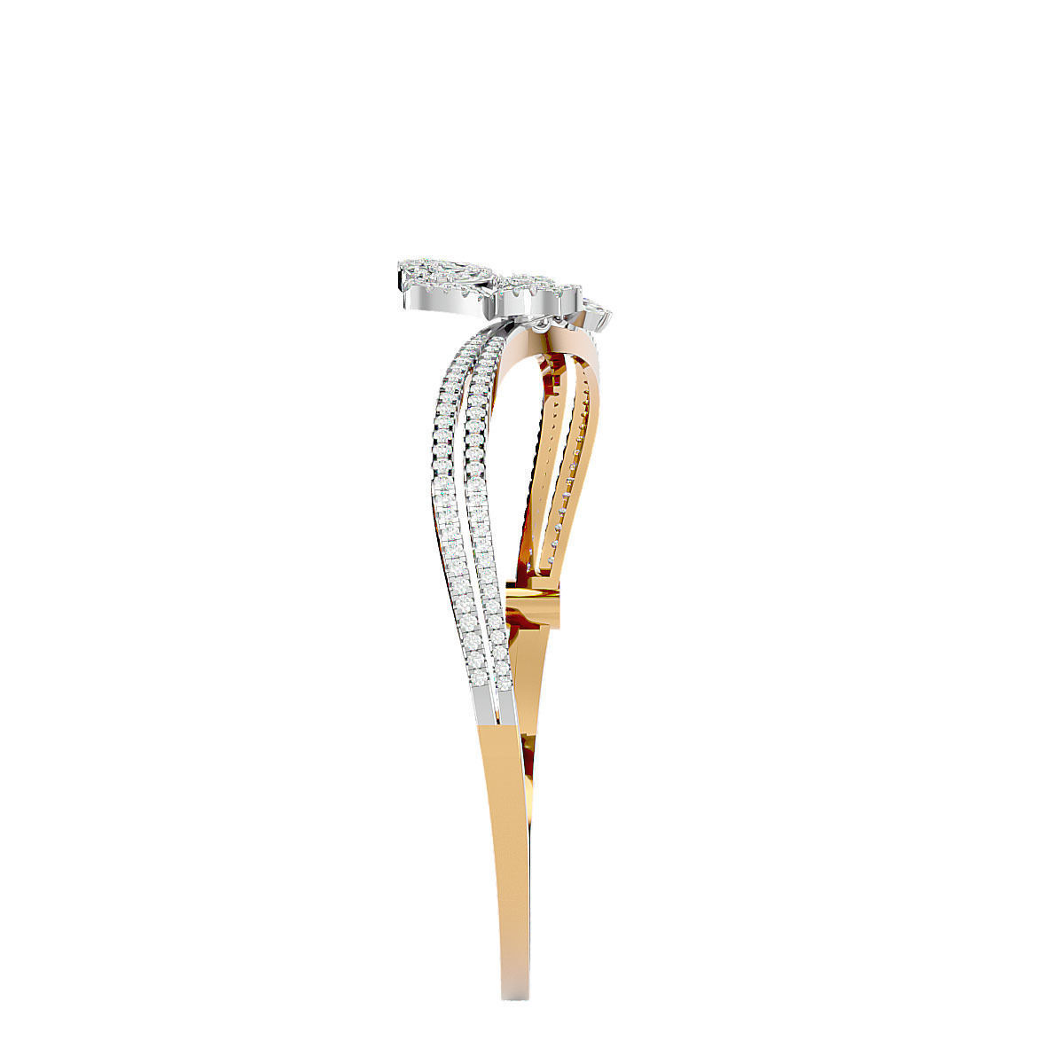 Flower Diamond bracelets 3dm stl render detail 3D print model 3D print model_5