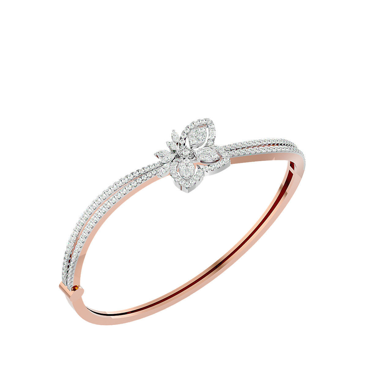 Flower Diamond bracelets 3dm stl render detail 3D print model 3D print model_8