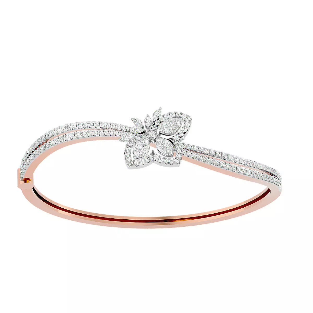 Flower Diamond bracelets 3dm stl render detail 3D print model 3D print model_0