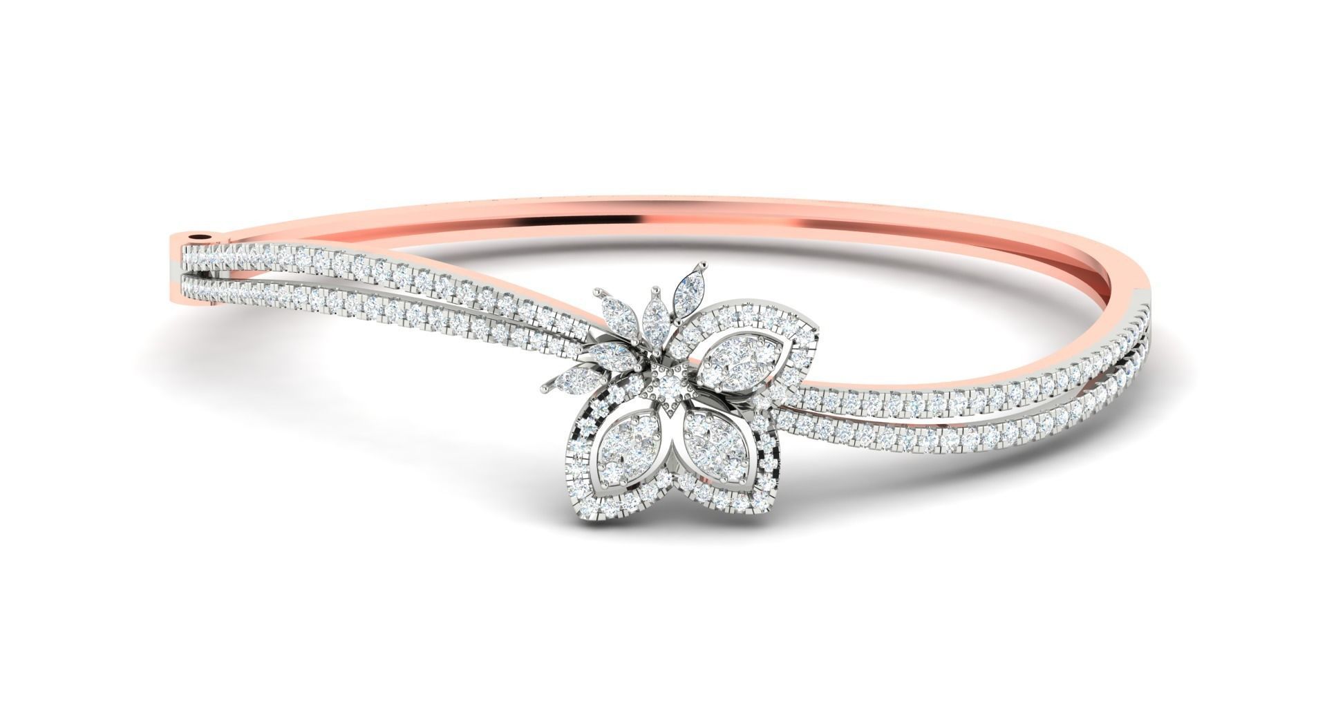 Flower Diamond bracelets 3dm stl render detail 3D print model 3D print model_1