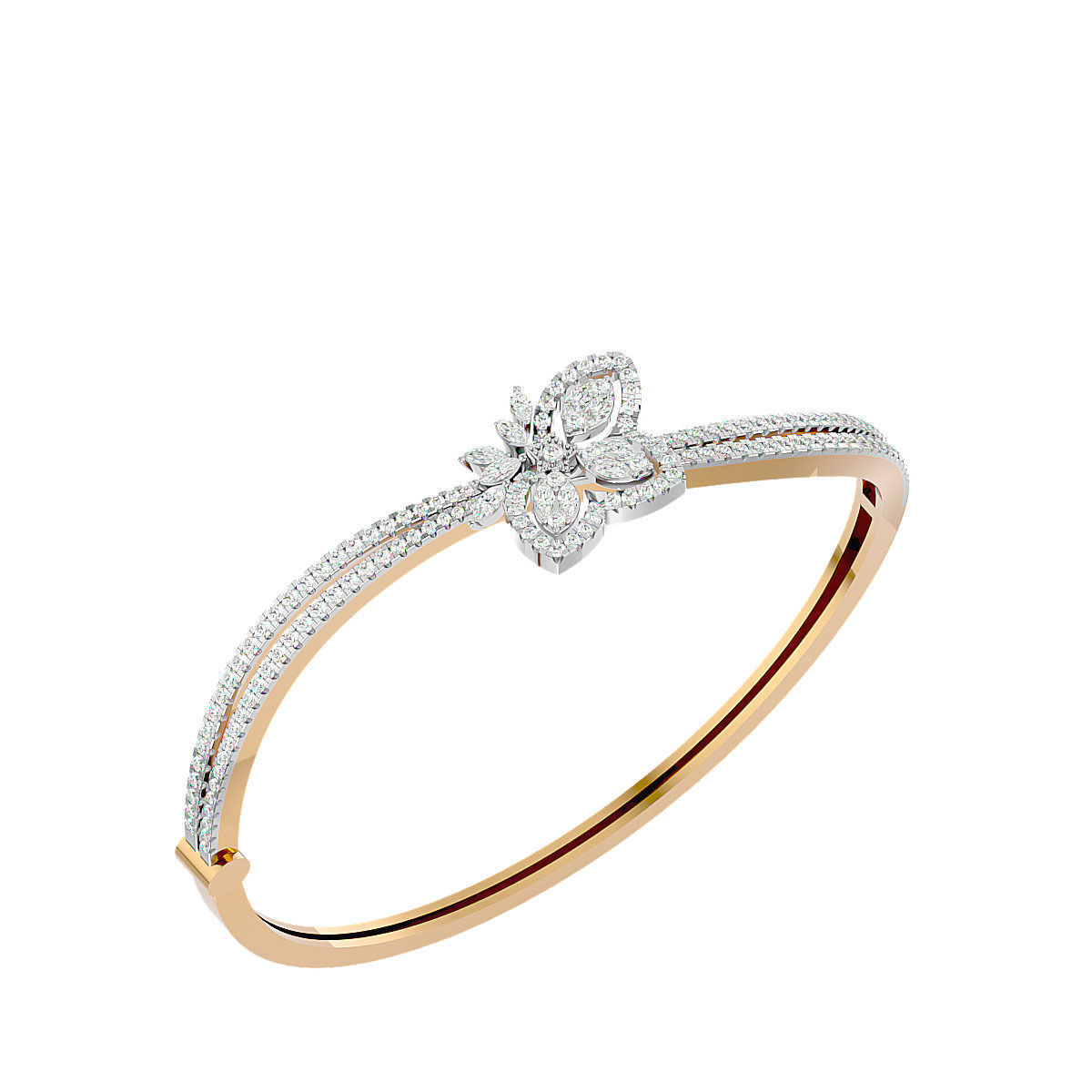 Flower Diamond bracelets 3dm stl render detail 3D print model 3D print model_14