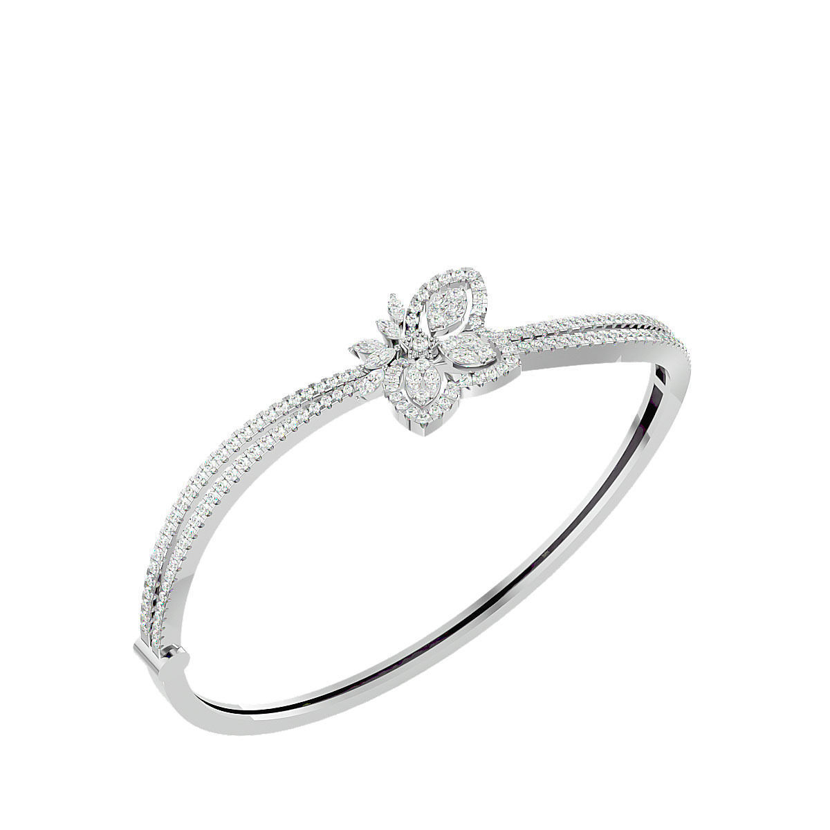 Flower Diamond bracelets 3dm stl render detail 3D print model 3D print model_9