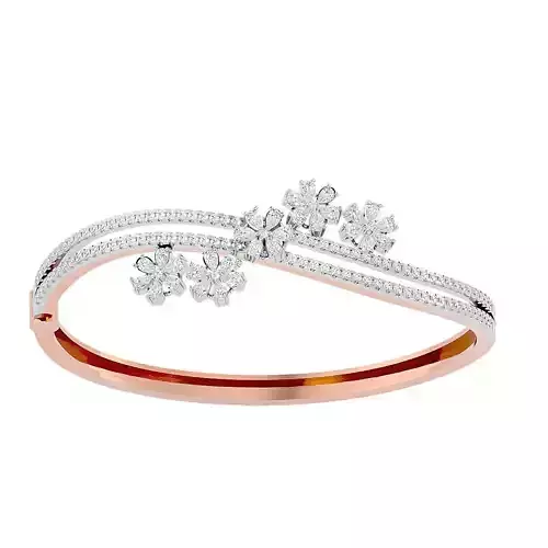 Flower Nature Women bracelets 3dm stl render detail