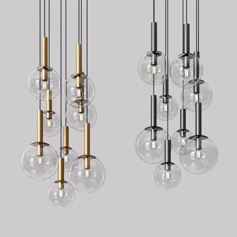 Sonneman Bubbles 8 Light Multi Pendant 3D model_0