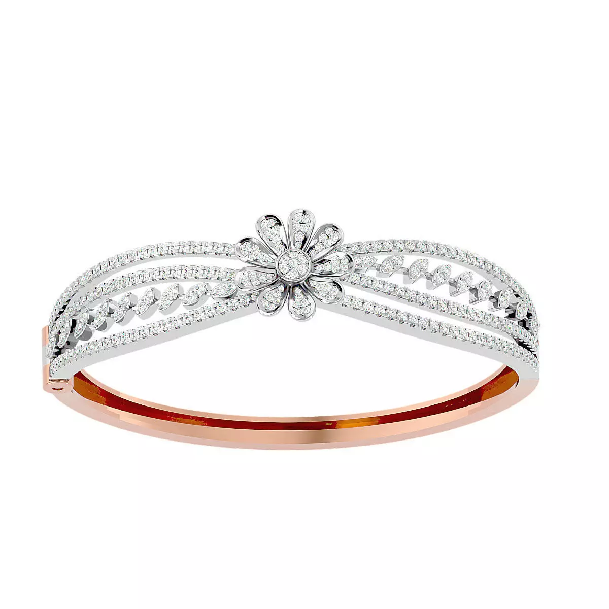 Flower Nature Women bracelets 3dm stl render detail 3D print model_0