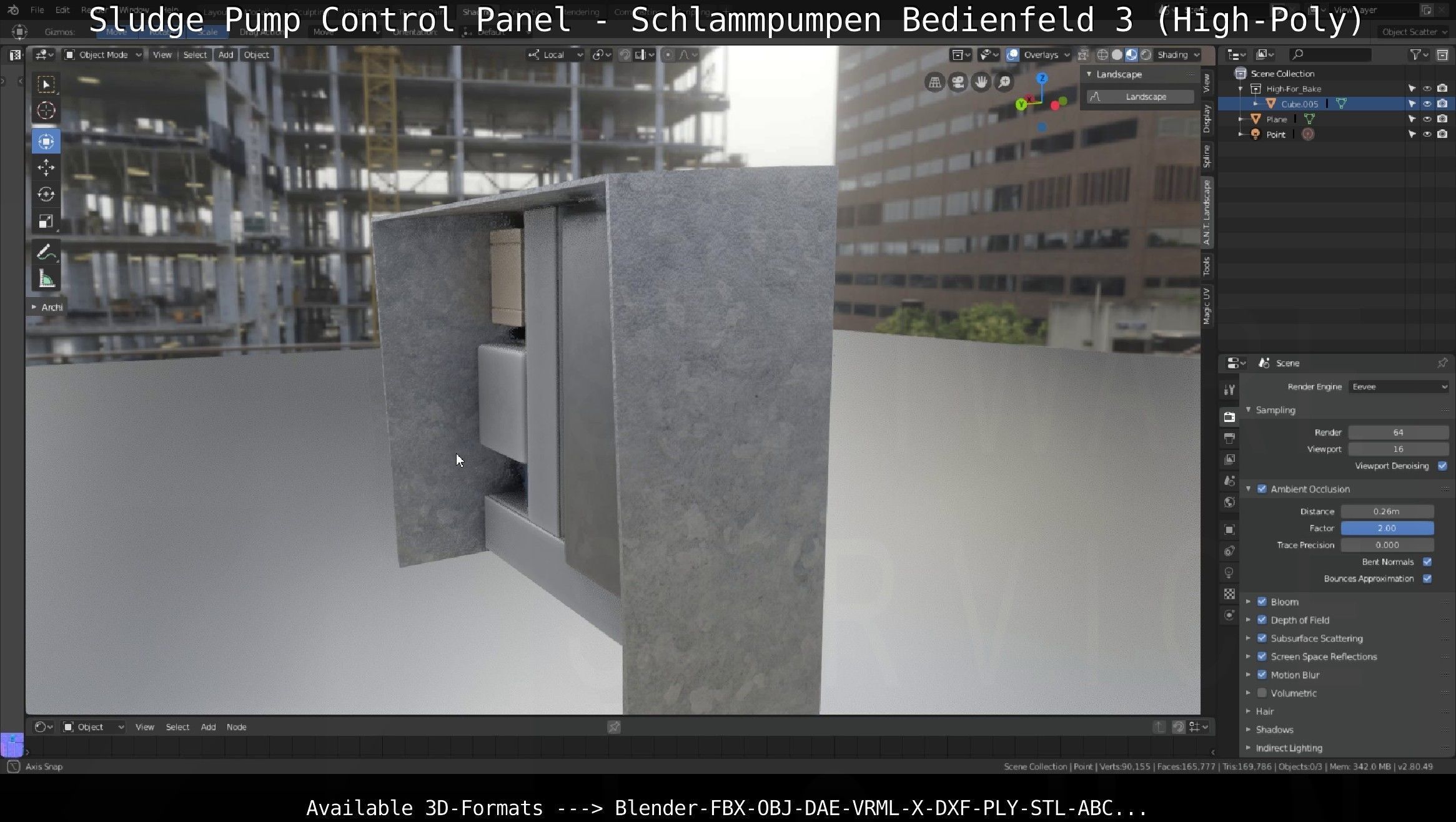 Sludge Pump Control Panel - Schlammpumpen Bedienfeld 3 High-Poly 3D model_11