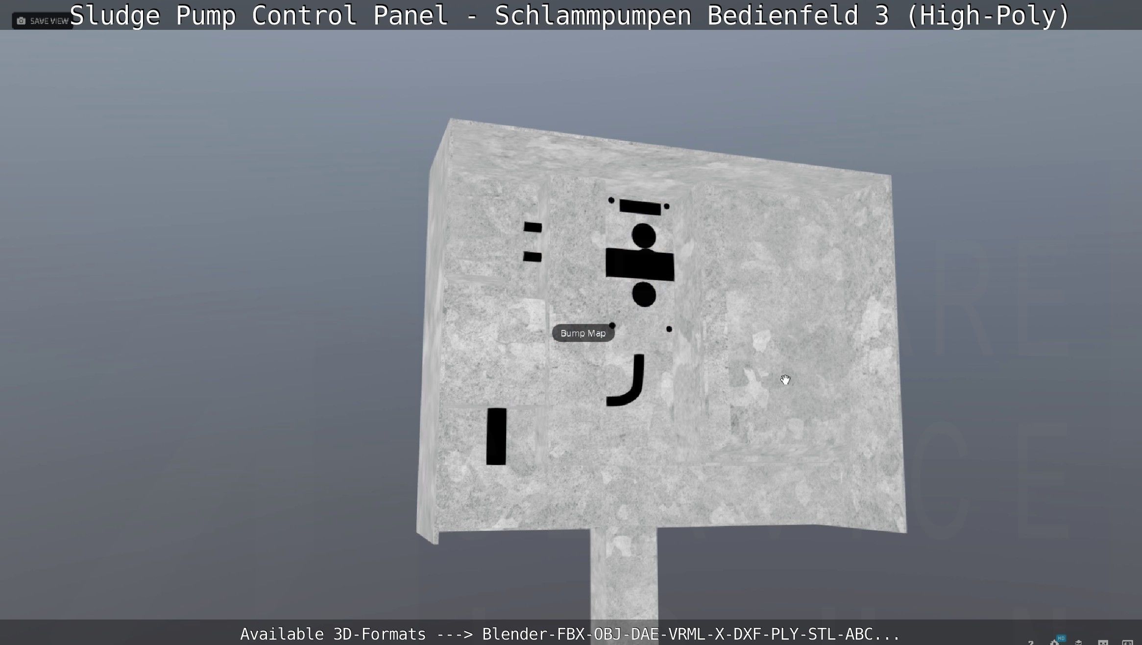 Sludge Pump Control Panel - Schlammpumpen Bedienfeld 3 High-Poly 3D model_76