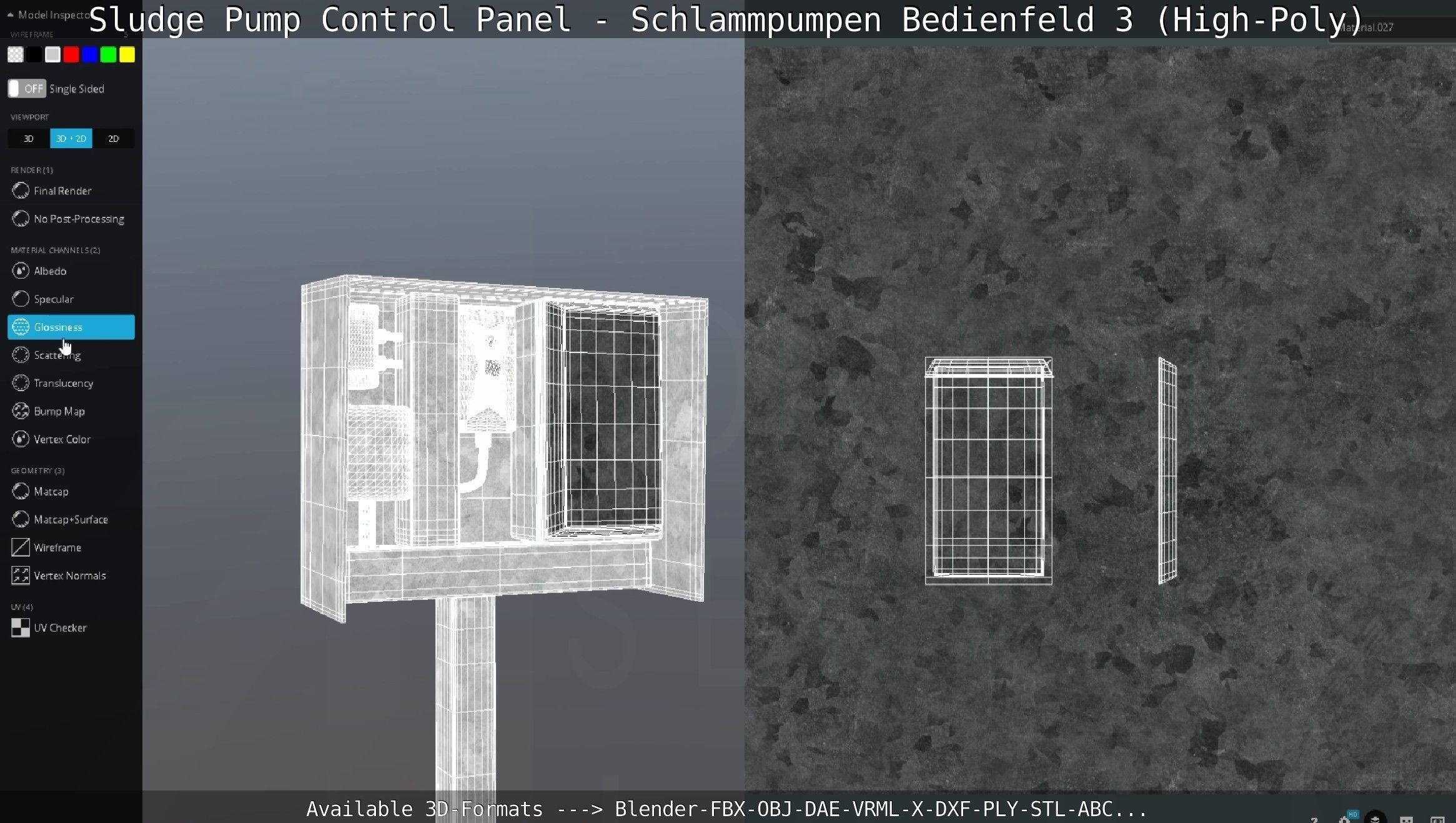 Sludge Pump Control Panel - Schlammpumpen Bedienfeld 3 High-Poly 3D model_104