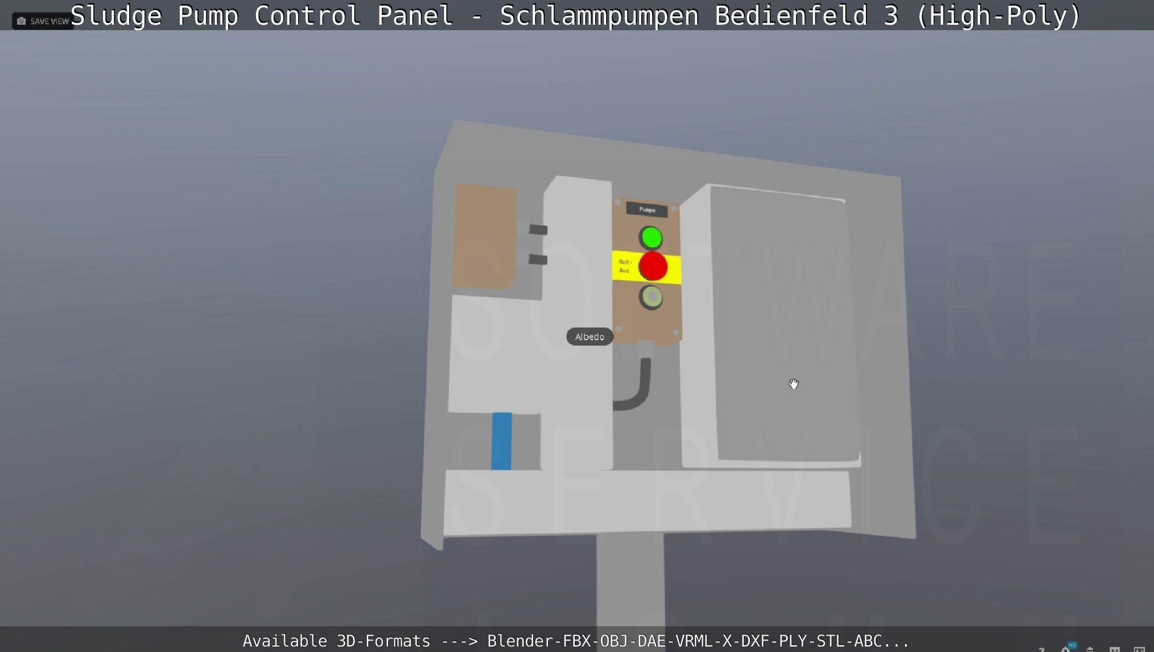 Sludge Pump Control Panel - Schlammpumpen Bedienfeld 3 High-Poly 3D model_78