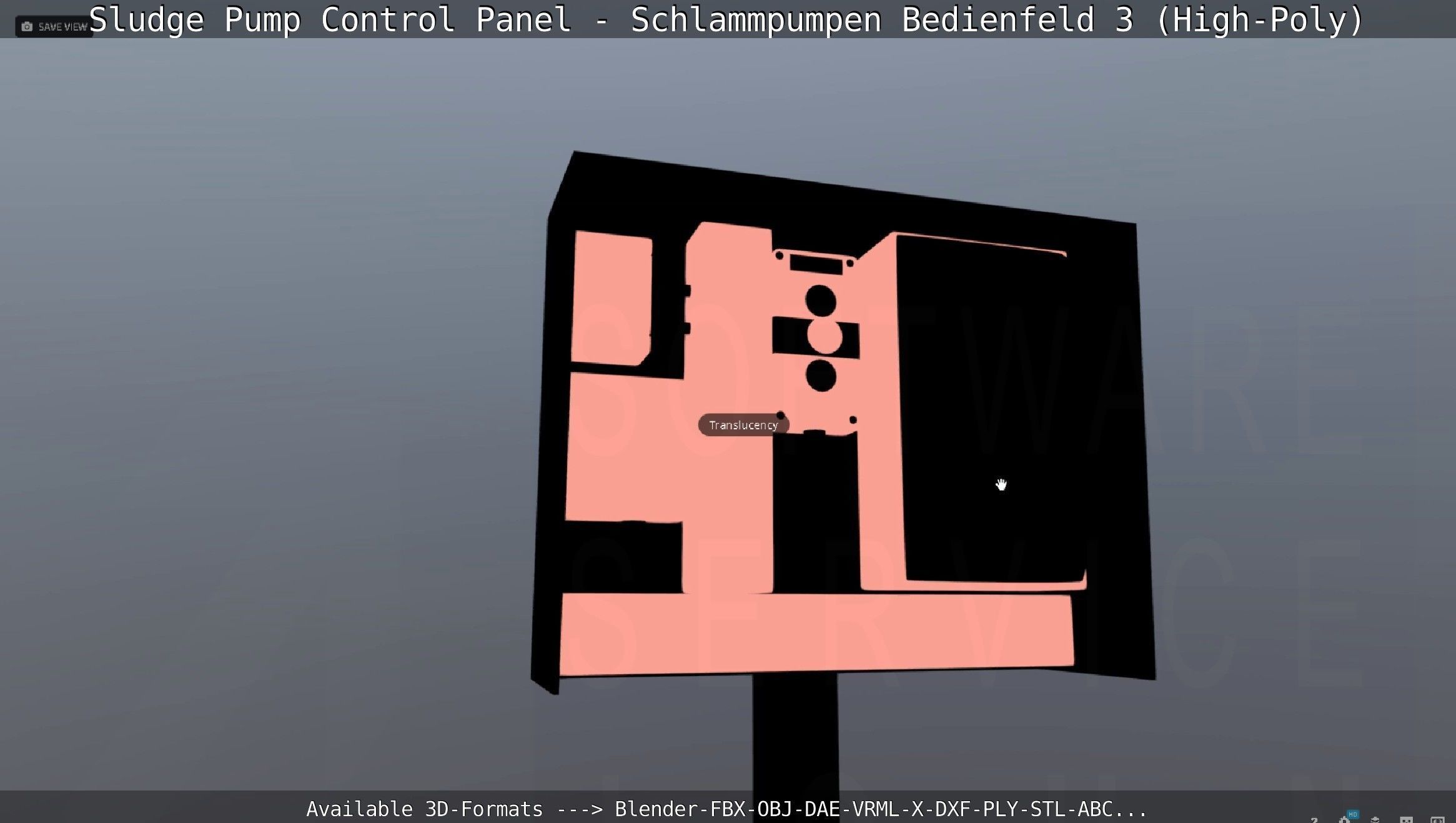 Sludge Pump Control Panel - Schlammpumpen Bedienfeld 3 High-Poly 3D model_75