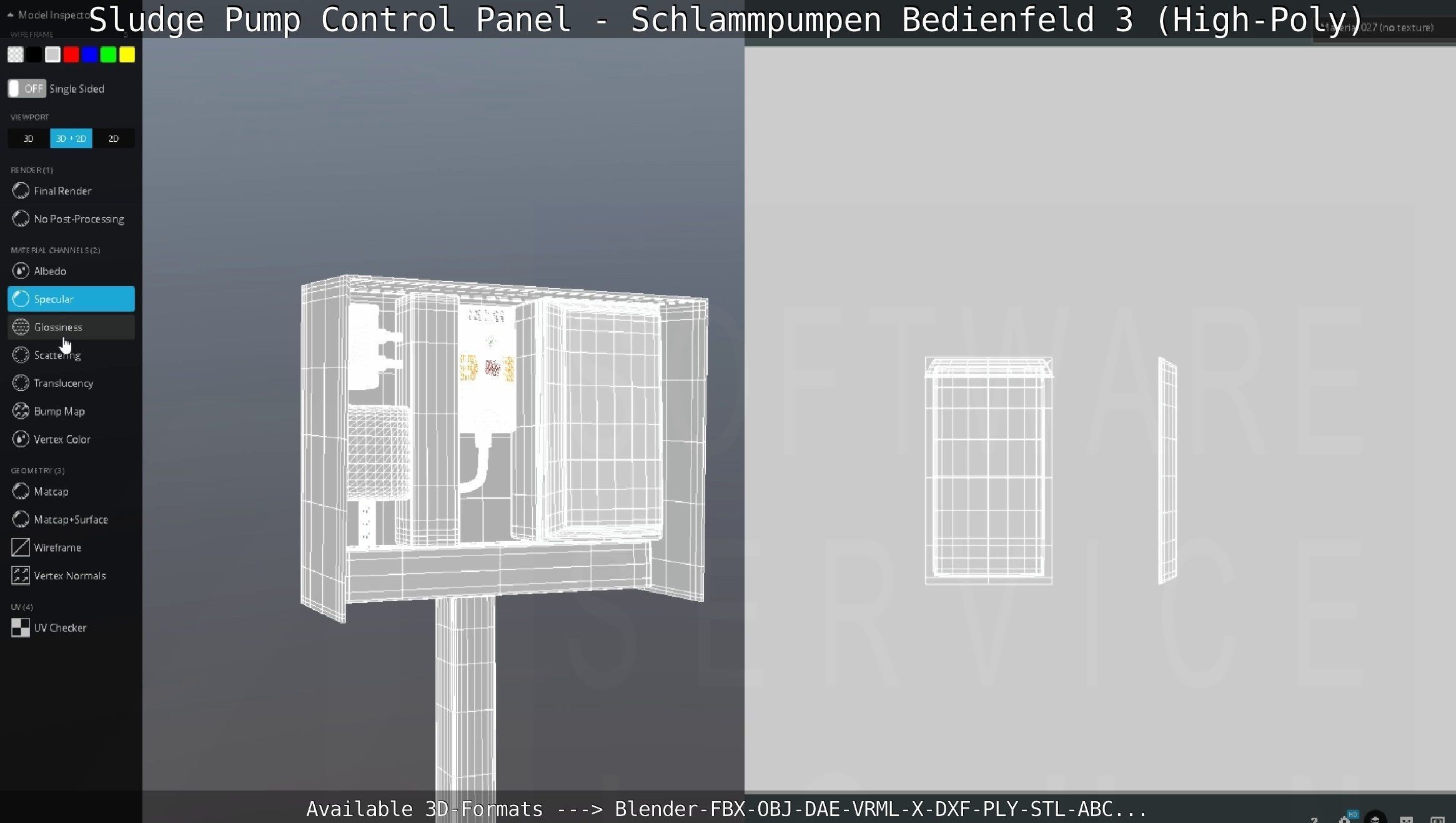 Sludge Pump Control Panel - Schlammpumpen Bedienfeld 3 High-Poly 3D model_103