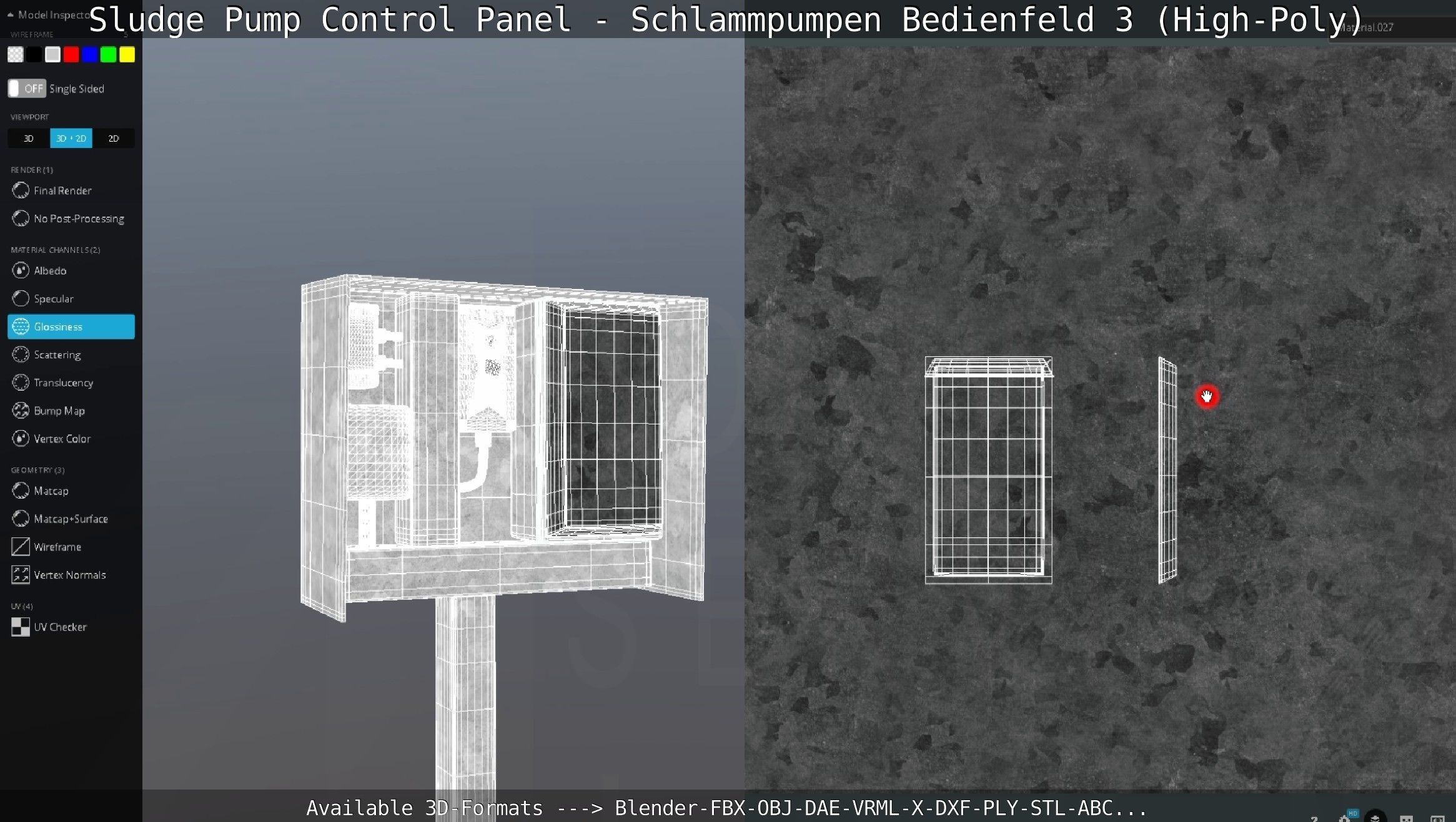 Sludge Pump Control Panel - Schlammpumpen Bedienfeld 3 High-Poly 3D model_91
