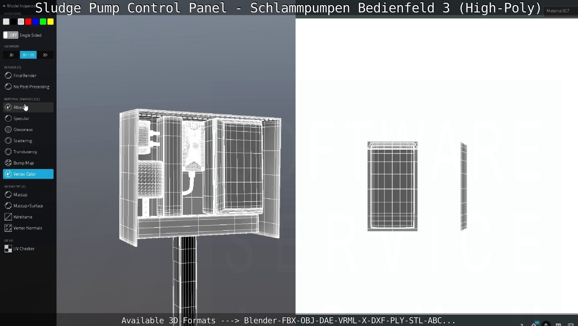 Sludge Pump Control Panel - Schlammpumpen Bedienfeld 3 High-Poly 3D model_99