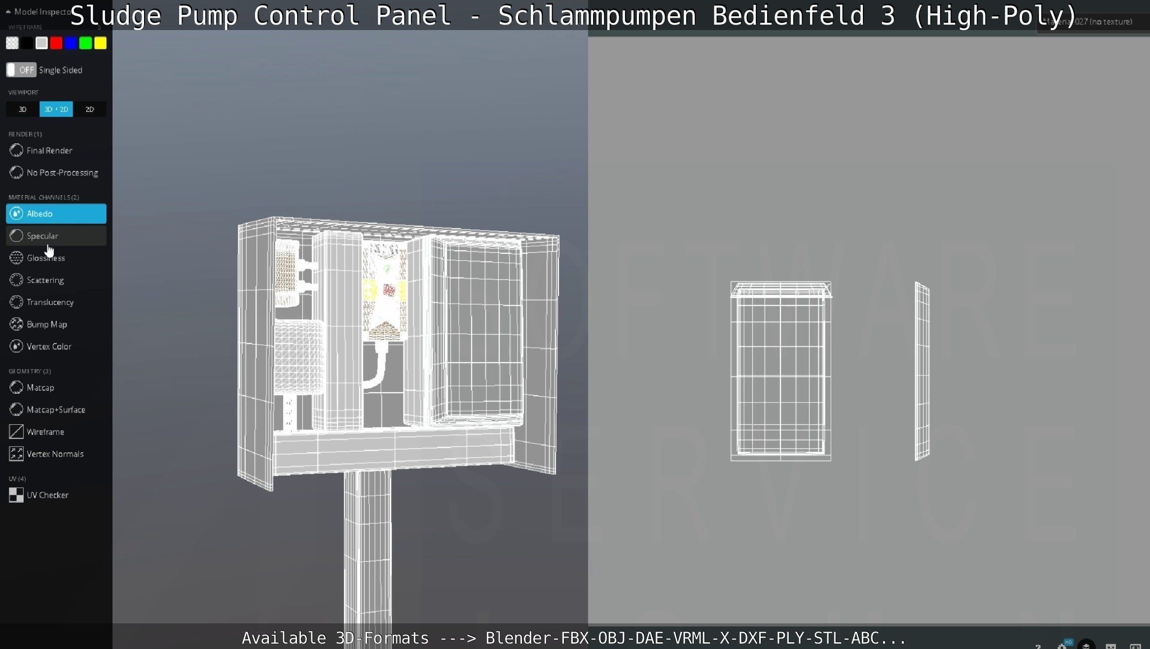 Sludge Pump Control Panel - Schlammpumpen Bedienfeld 3 High-Poly 3D model_102