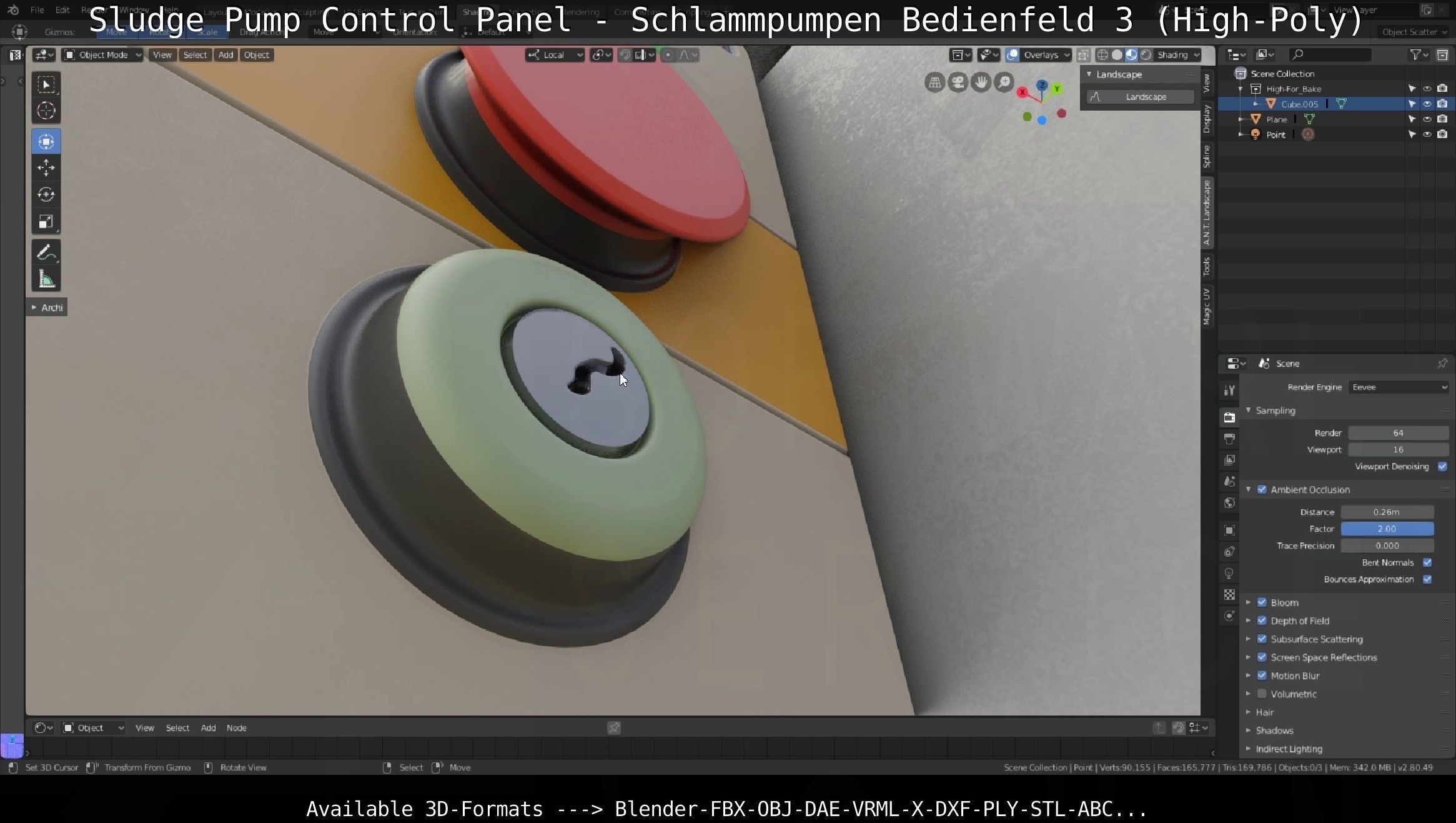 Sludge Pump Control Panel - Schlammpumpen Bedienfeld 3 High-Poly 3D model_23