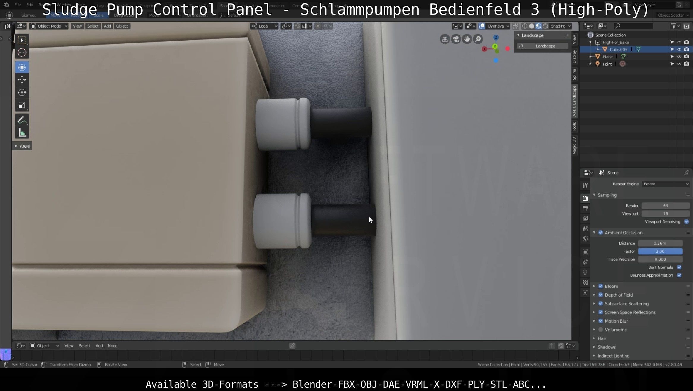 Sludge Pump Control Panel - Schlammpumpen Bedienfeld 3 High-Poly 3D model_15