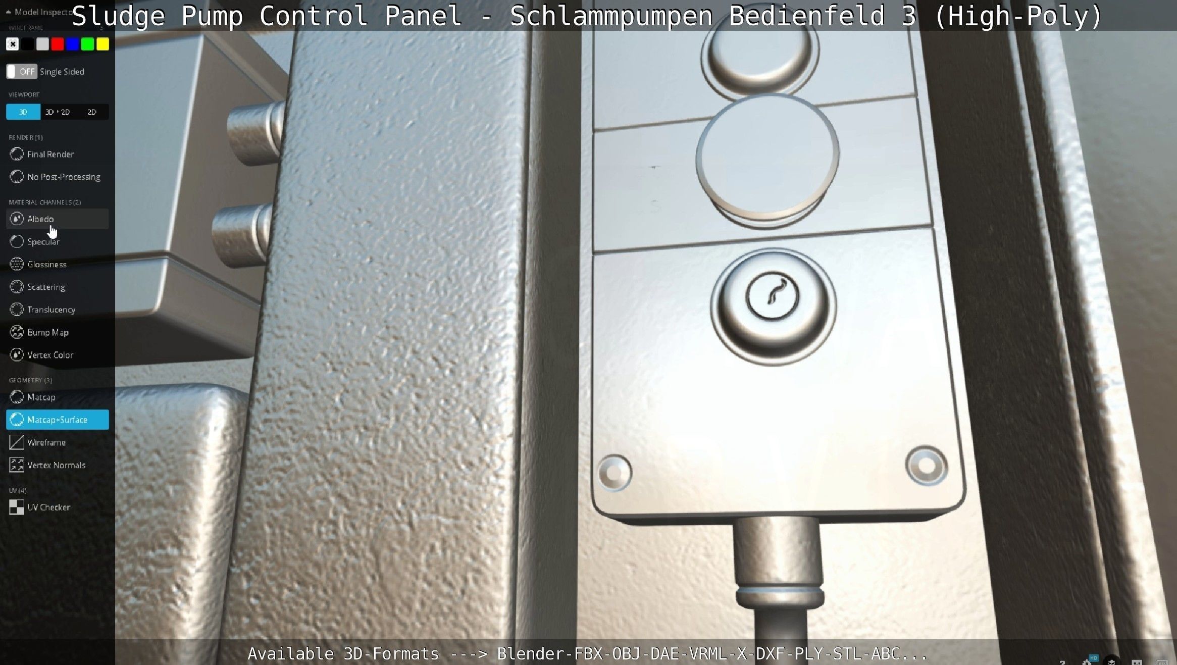 Sludge Pump Control Panel - Schlammpumpen Bedienfeld 3 High-Poly 3D model_117