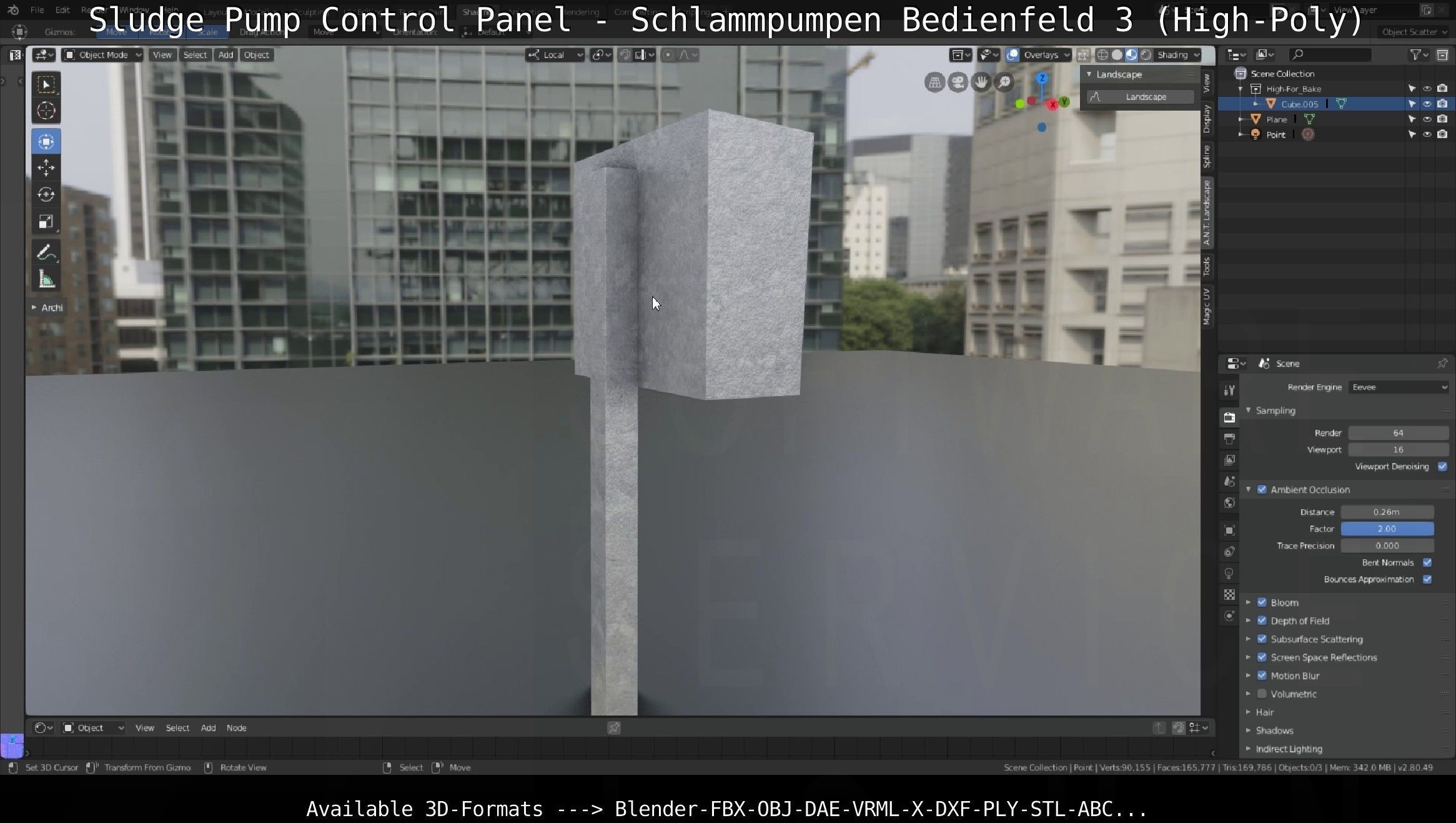 Sludge Pump Control Panel - Schlammpumpen Bedienfeld 3 High-Poly 3D model_7