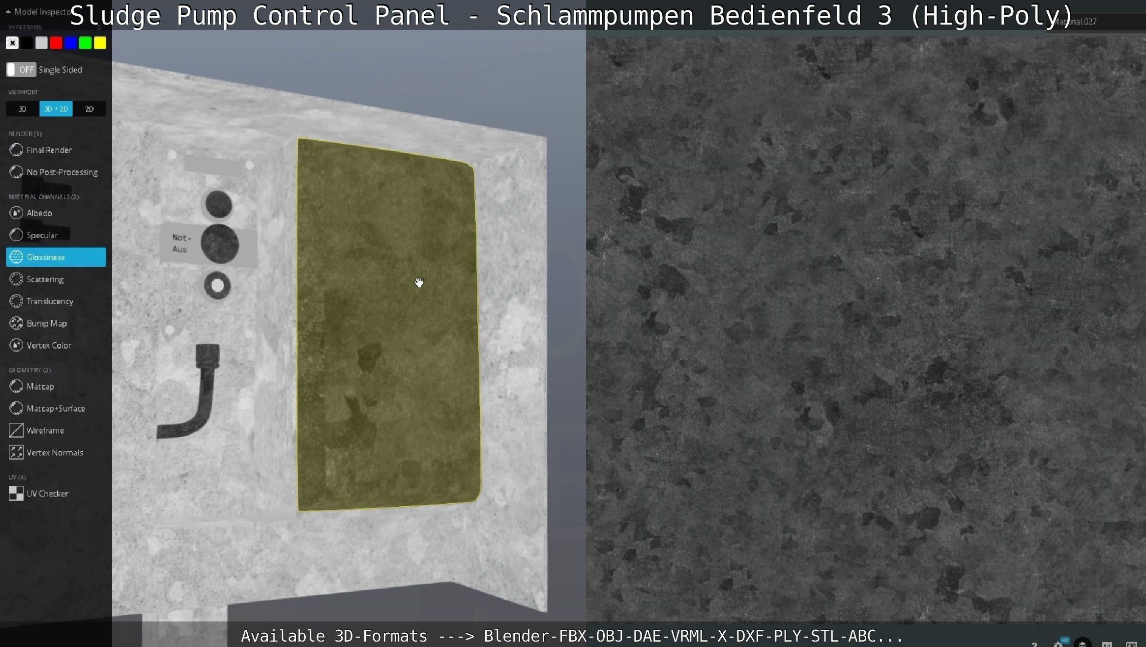 Sludge Pump Control Panel - Schlammpumpen Bedienfeld 3 High-Poly 3D model_85