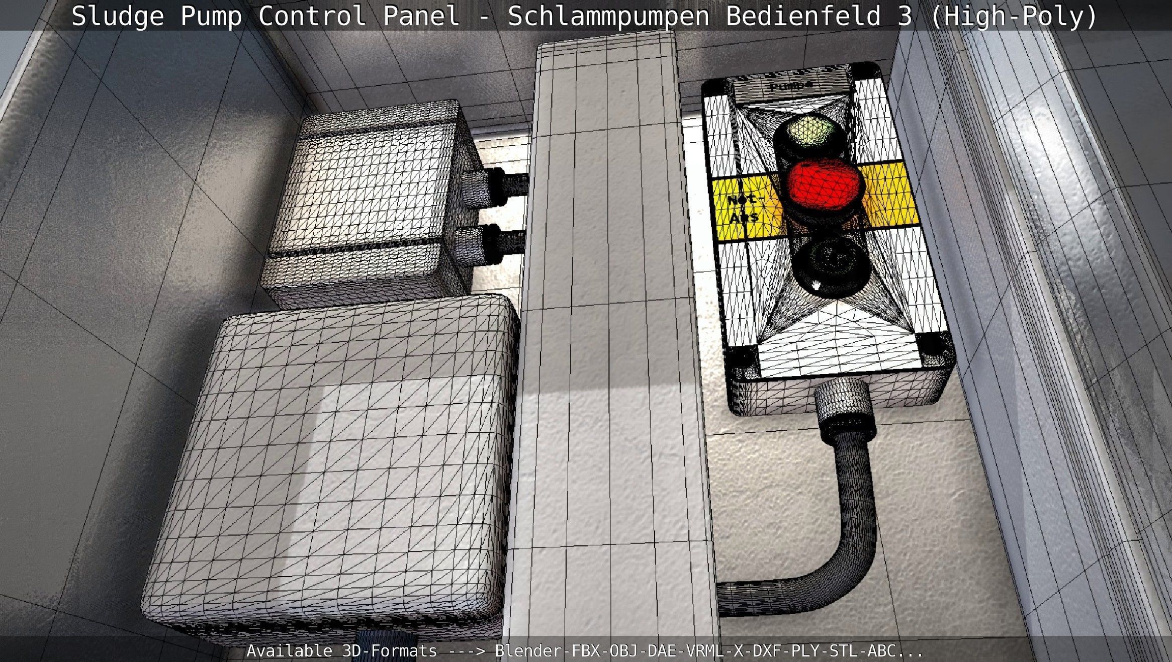 Sludge Pump Control Panel - Schlammpumpen Bedienfeld 3 High-Poly 3D model_53
