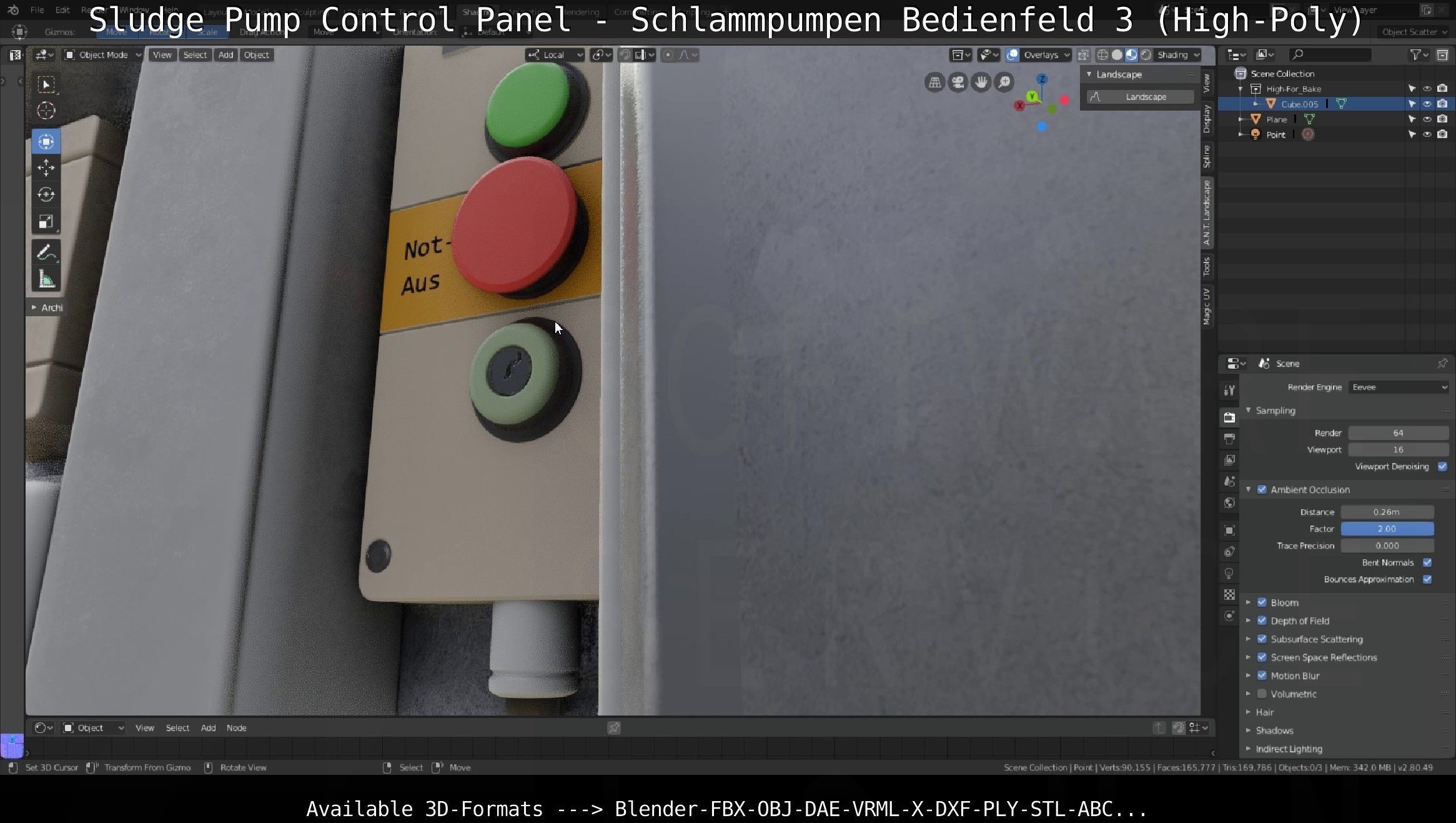 Sludge Pump Control Panel - Schlammpumpen Bedienfeld 3 High-Poly 3D model_19