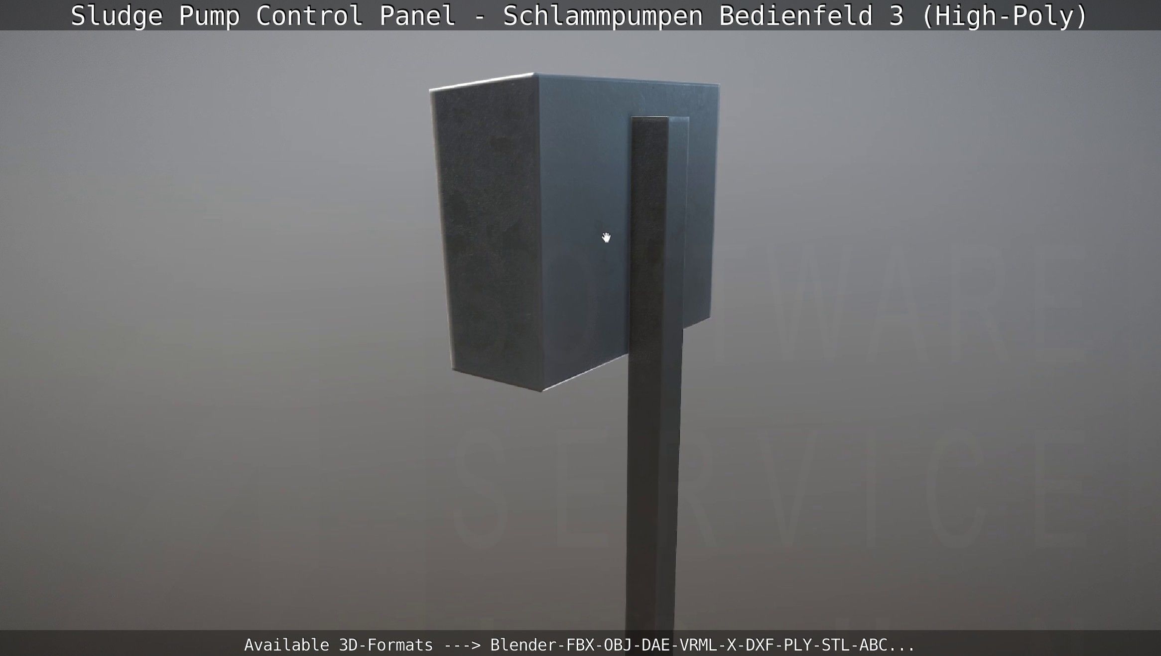 Sludge Pump Control Panel - Schlammpumpen Bedienfeld 3 High-Poly 3D model_40