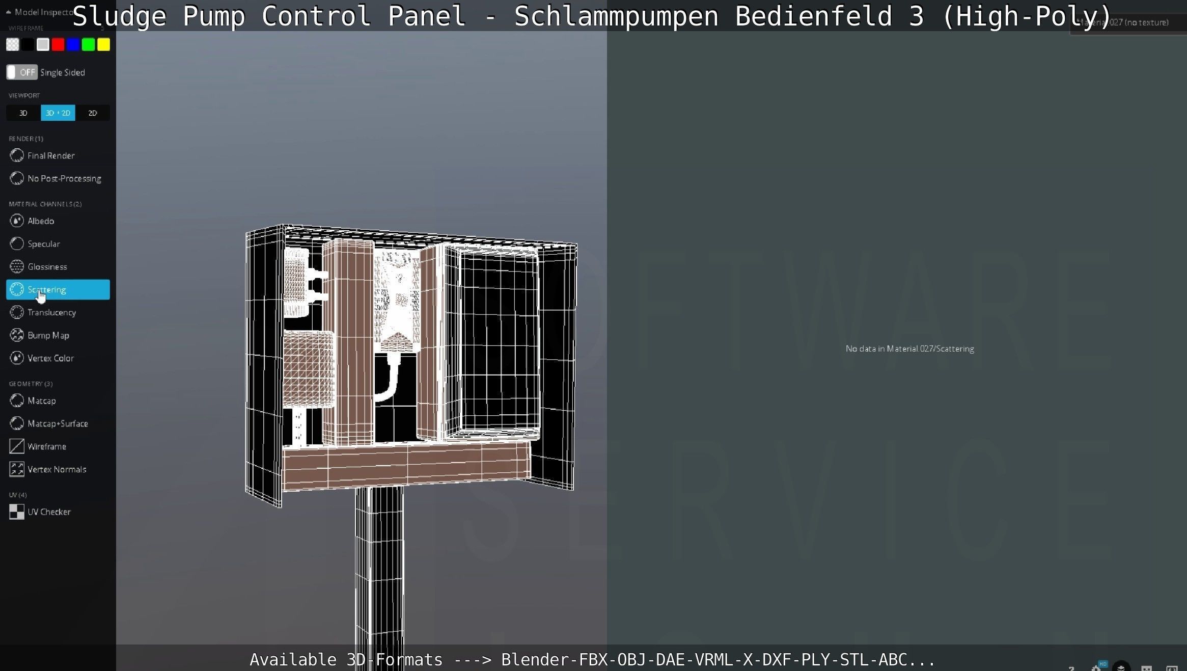 Sludge Pump Control Panel - Schlammpumpen Bedienfeld 3 High-Poly 3D model_93