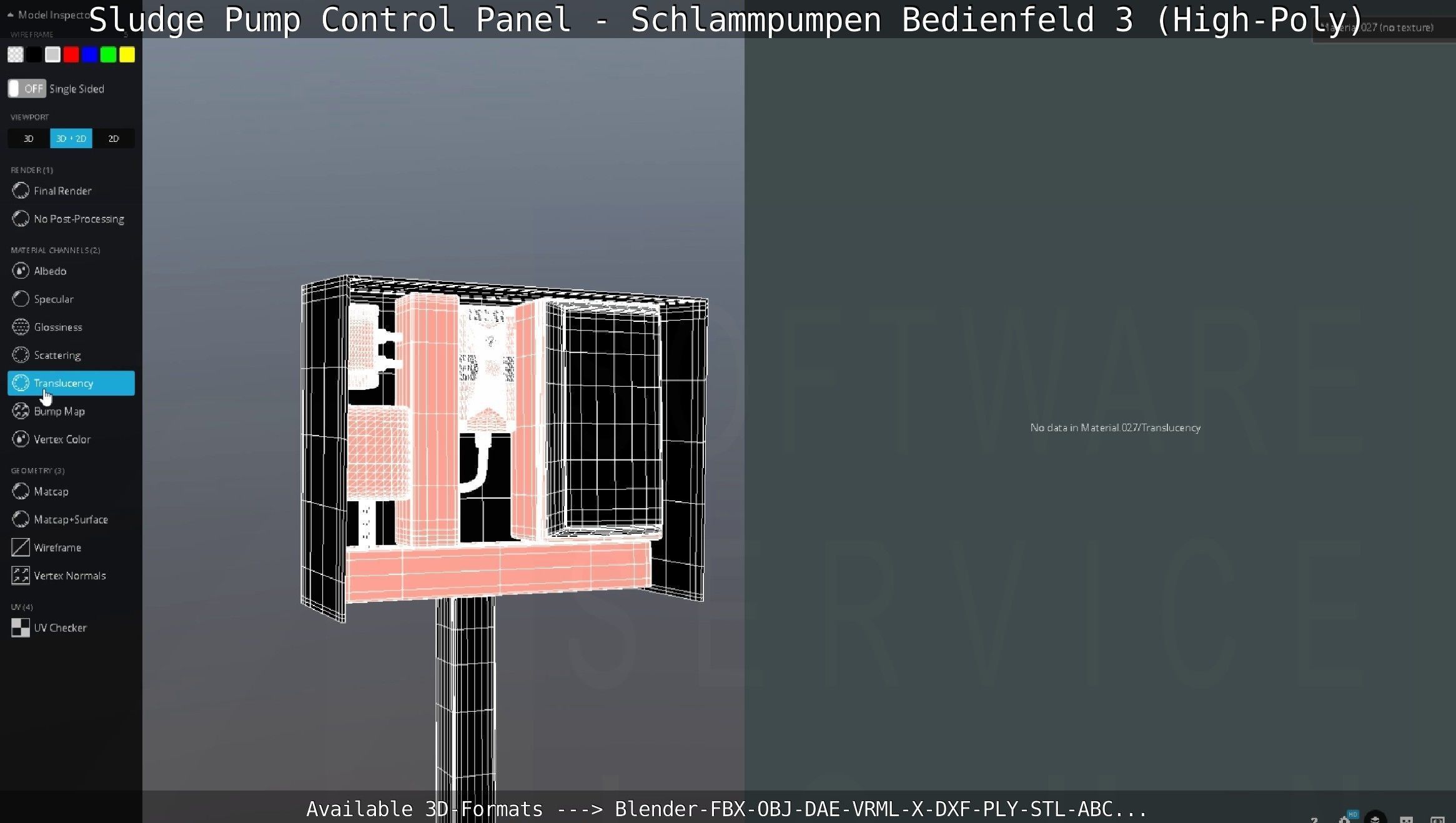 Sludge Pump Control Panel - Schlammpumpen Bedienfeld 3 High-Poly 3D model_95
