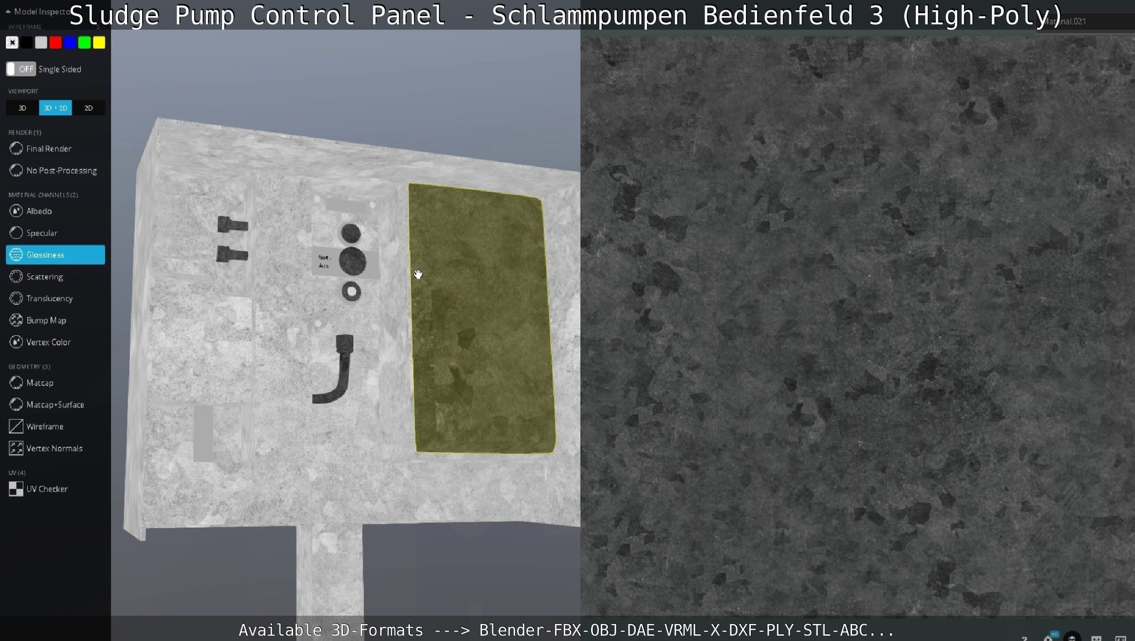 Sludge Pump Control Panel - Schlammpumpen Bedienfeld 3 High-Poly 3D model_84