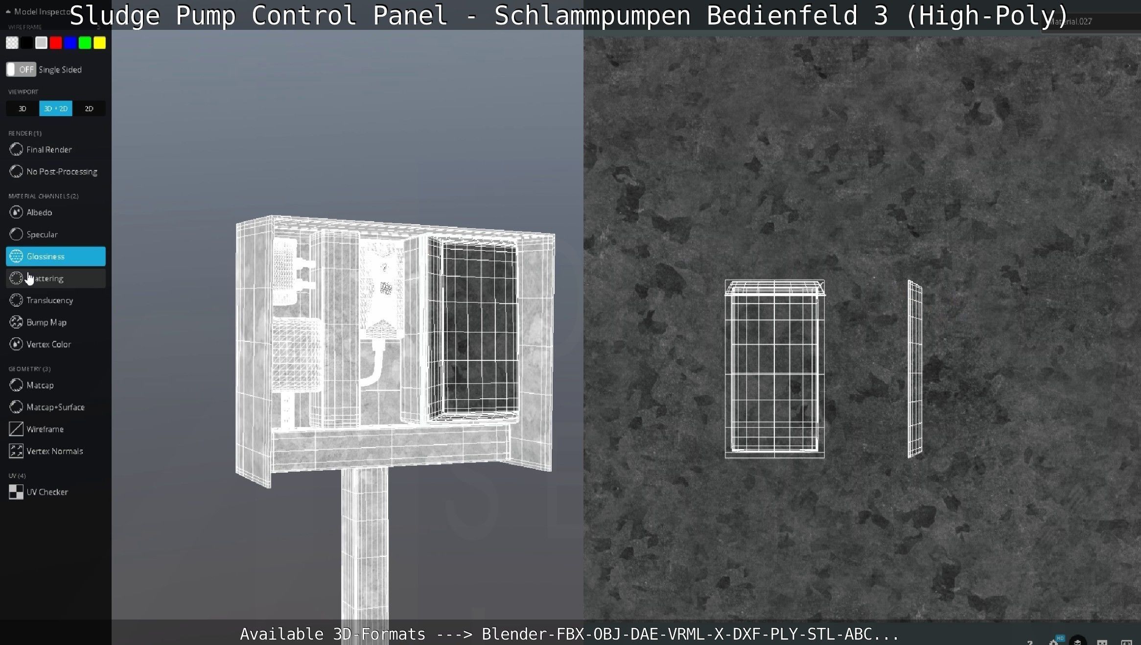 Sludge Pump Control Panel - Schlammpumpen Bedienfeld 3 High-Poly 3D model_92