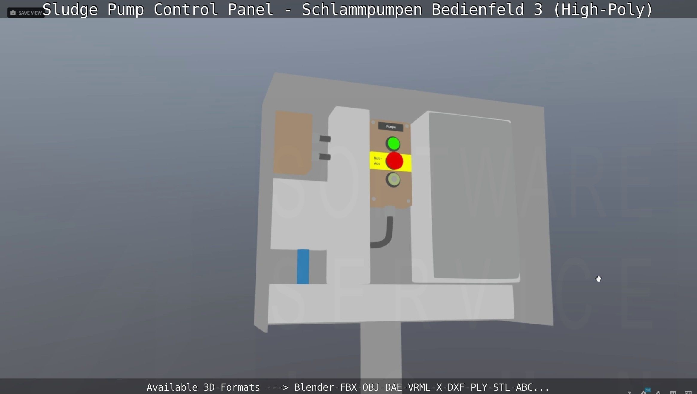 Sludge Pump Control Panel - Schlammpumpen Bedienfeld 3 High-Poly 3D model_67
