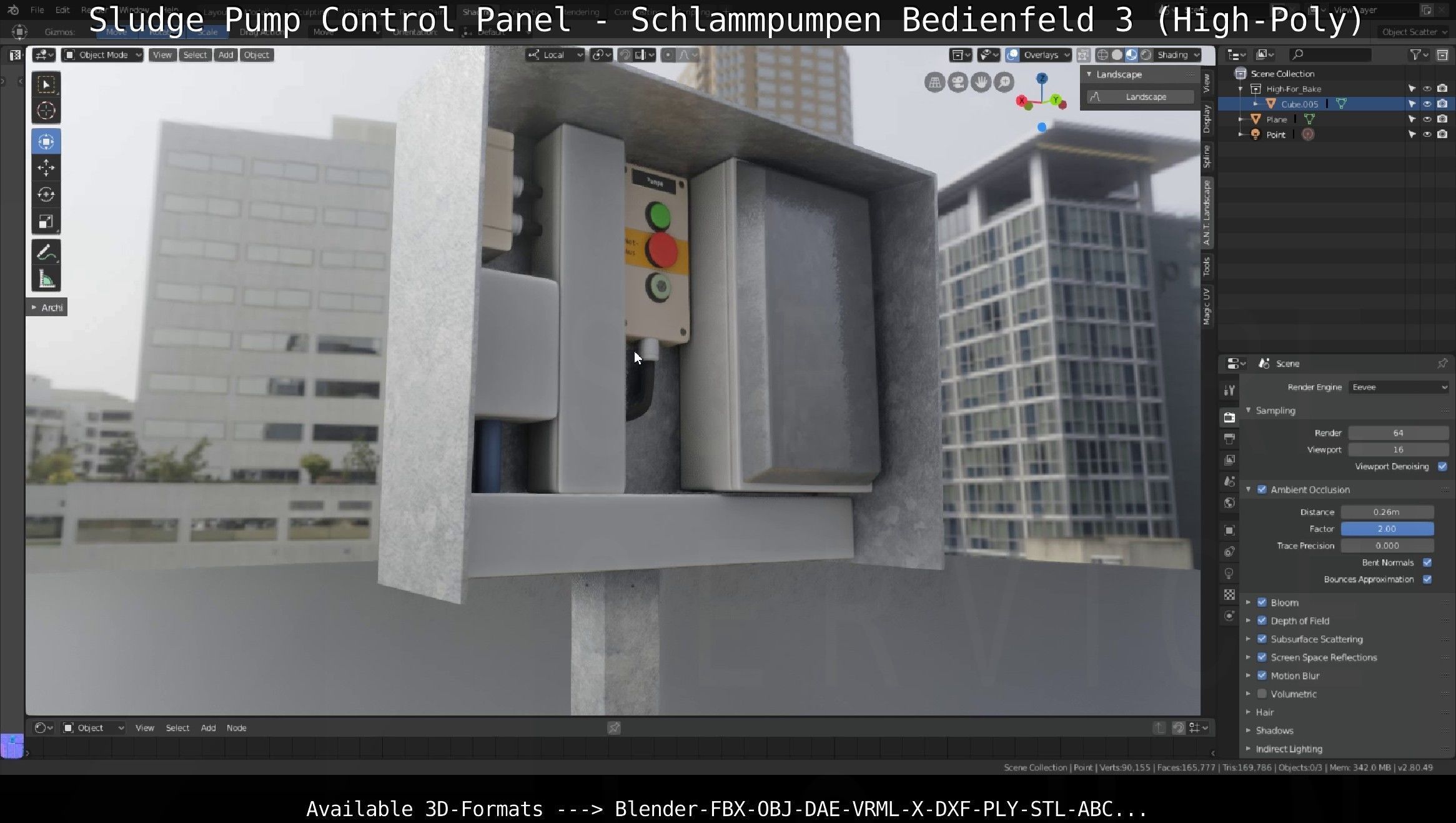 Sludge Pump Control Panel - Schlammpumpen Bedienfeld 3 High-Poly 3D model_9