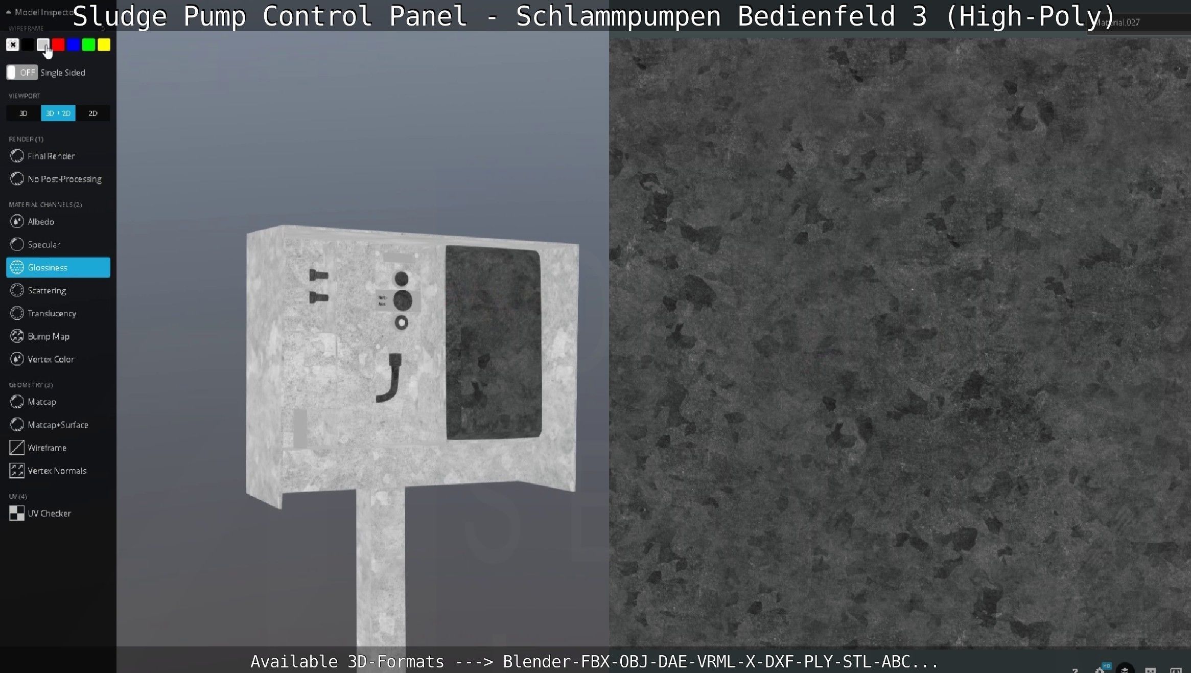 Sludge Pump Control Panel - Schlammpumpen Bedienfeld 3 High-Poly 3D model_89