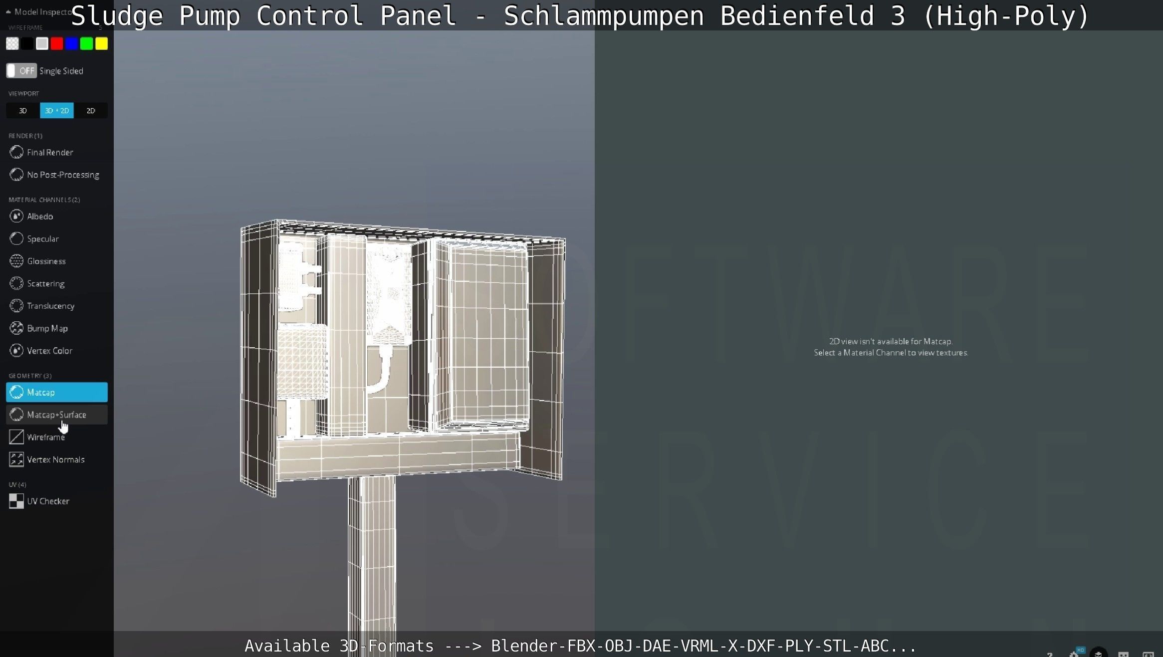 Sludge Pump Control Panel - Schlammpumpen Bedienfeld 3 High-Poly 3D model_106