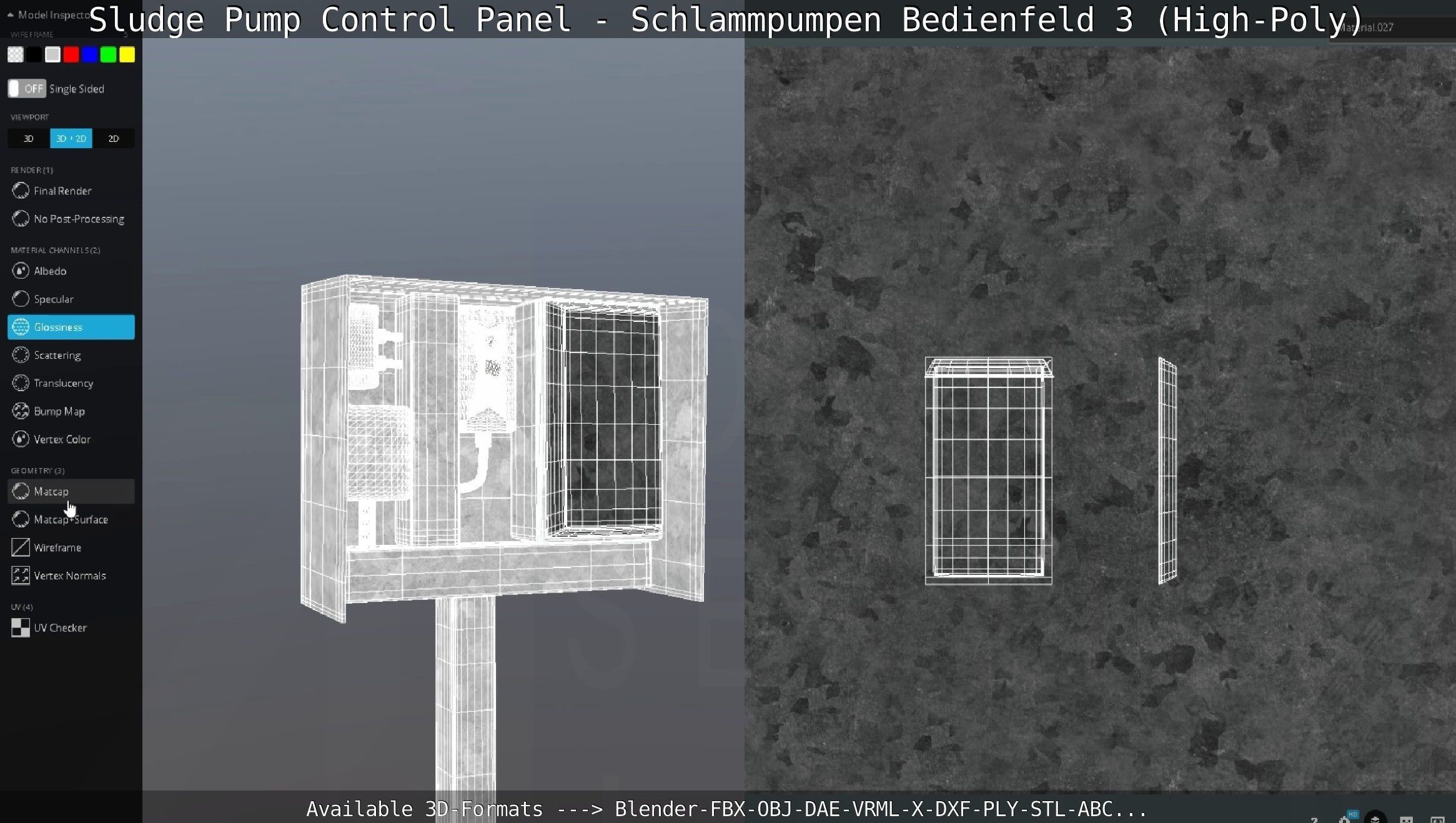 Sludge Pump Control Panel - Schlammpumpen Bedienfeld 3 High-Poly 3D model_105