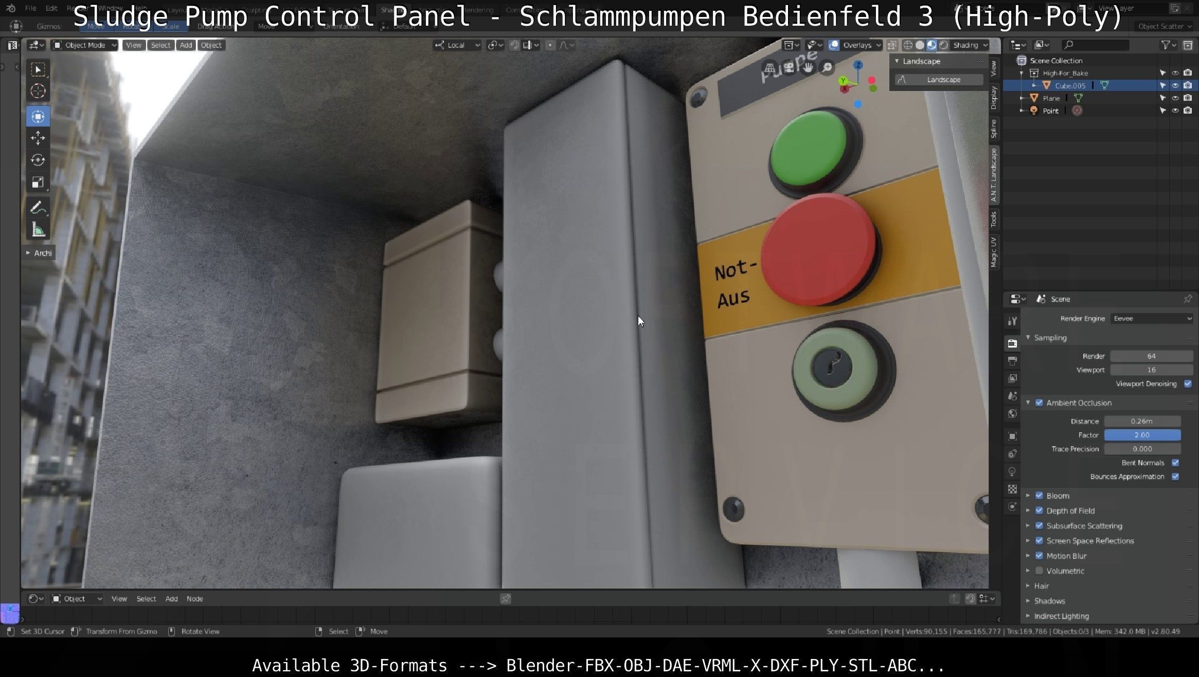 Sludge Pump Control Panel - Schlammpumpen Bedienfeld 3 High-Poly 3D model_18