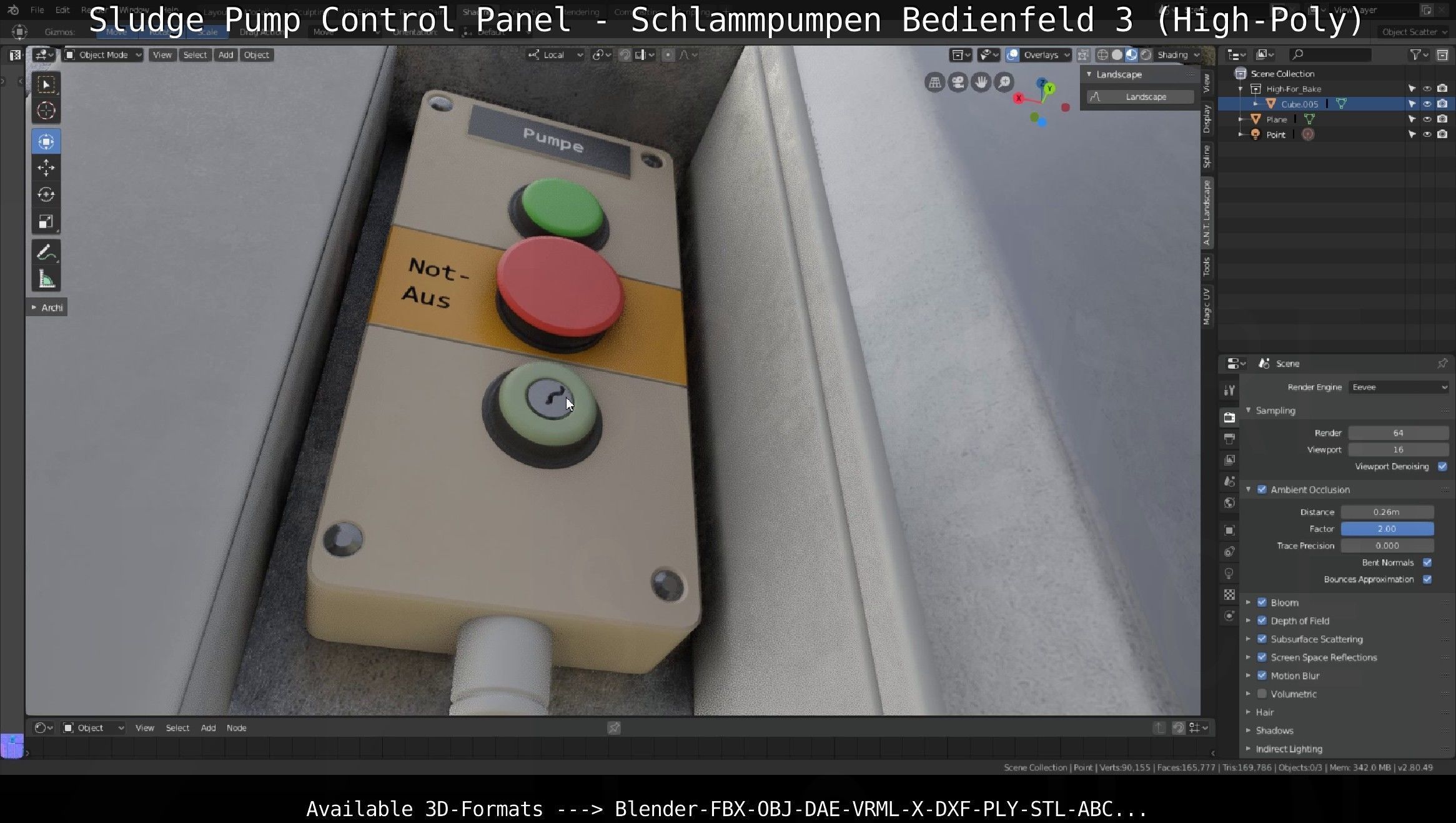Sludge Pump Control Panel - Schlammpumpen Bedienfeld 3 High-Poly 3D model_21