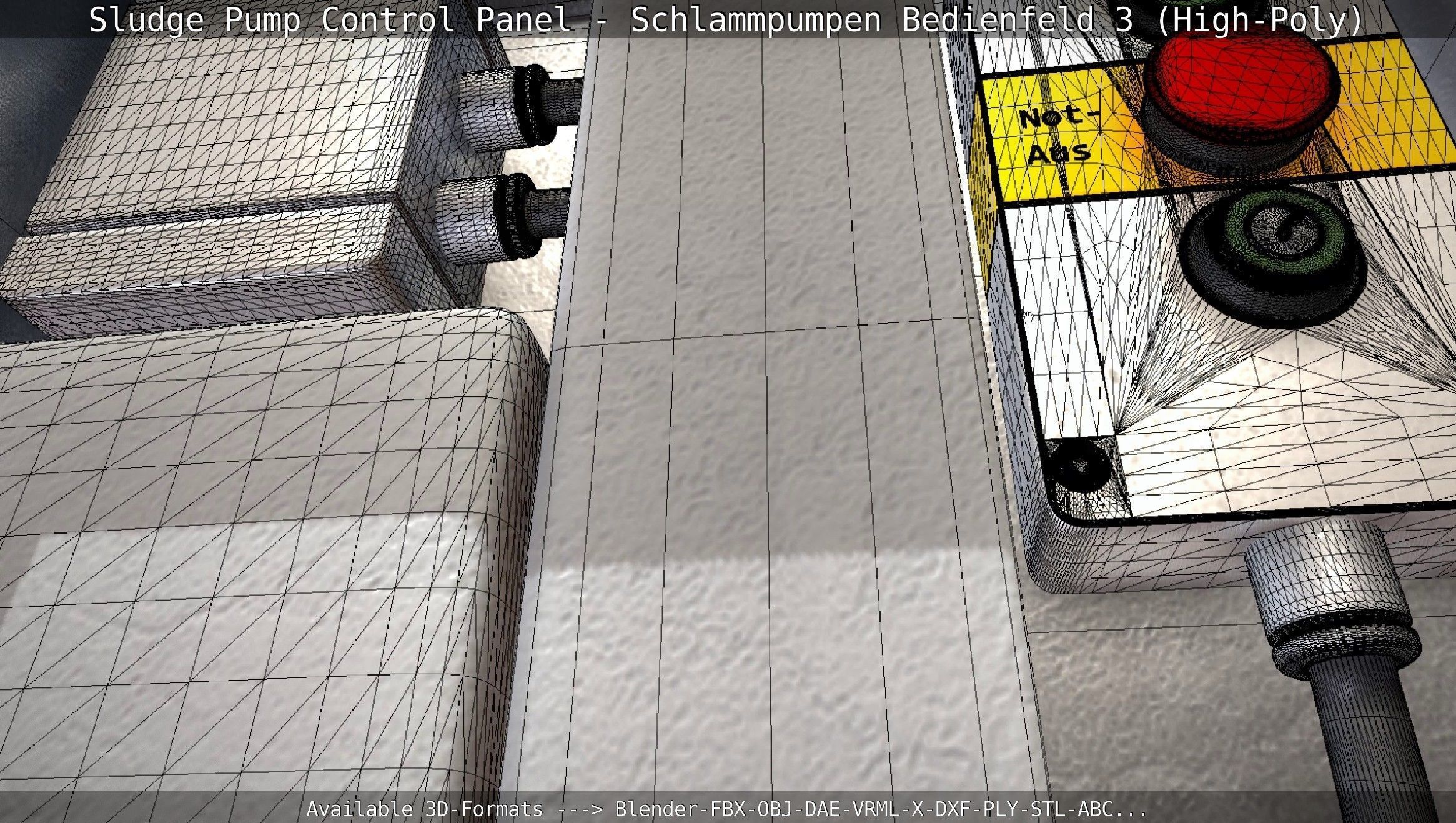 Sludge Pump Control Panel - Schlammpumpen Bedienfeld 3 High-Poly 3D model_51