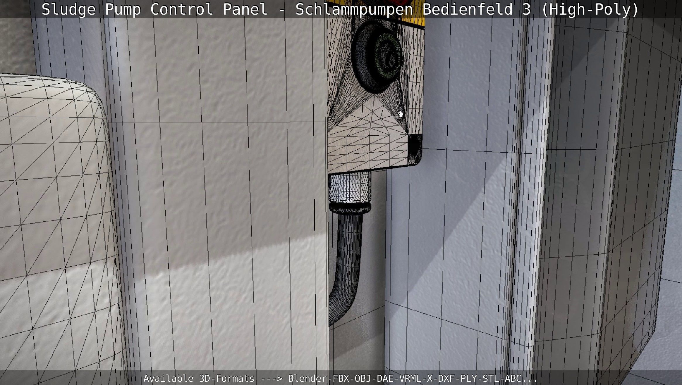 Sludge Pump Control Panel - Schlammpumpen Bedienfeld 3 High-Poly 3D model_50