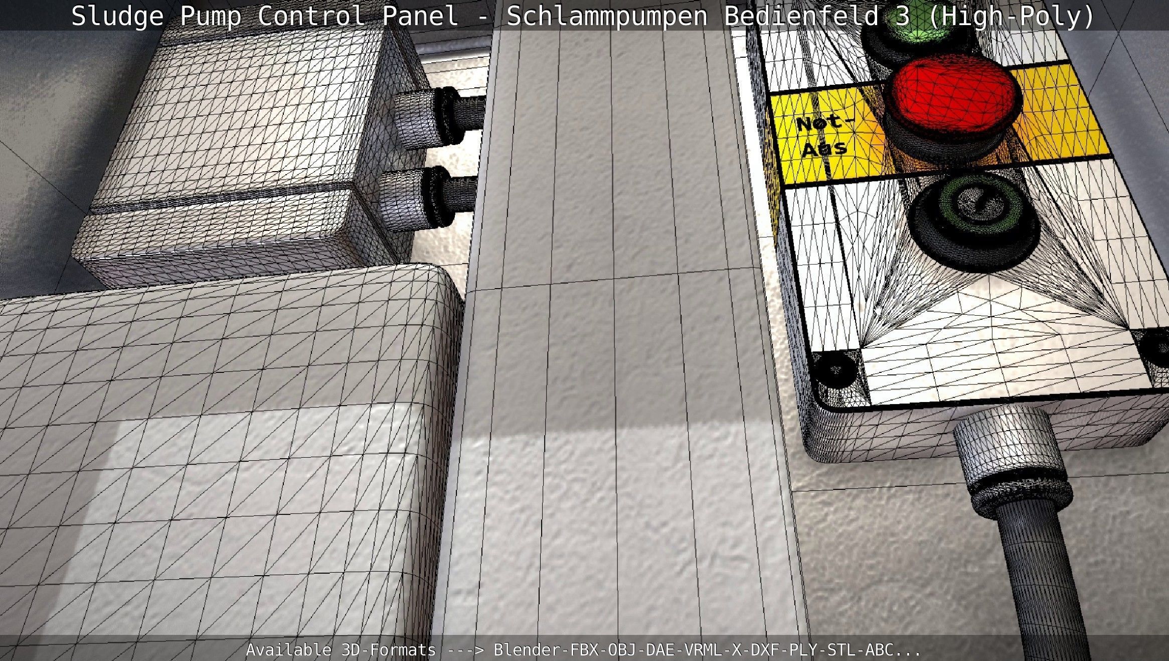 Sludge Pump Control Panel - Schlammpumpen Bedienfeld 3 High-Poly 3D model_52