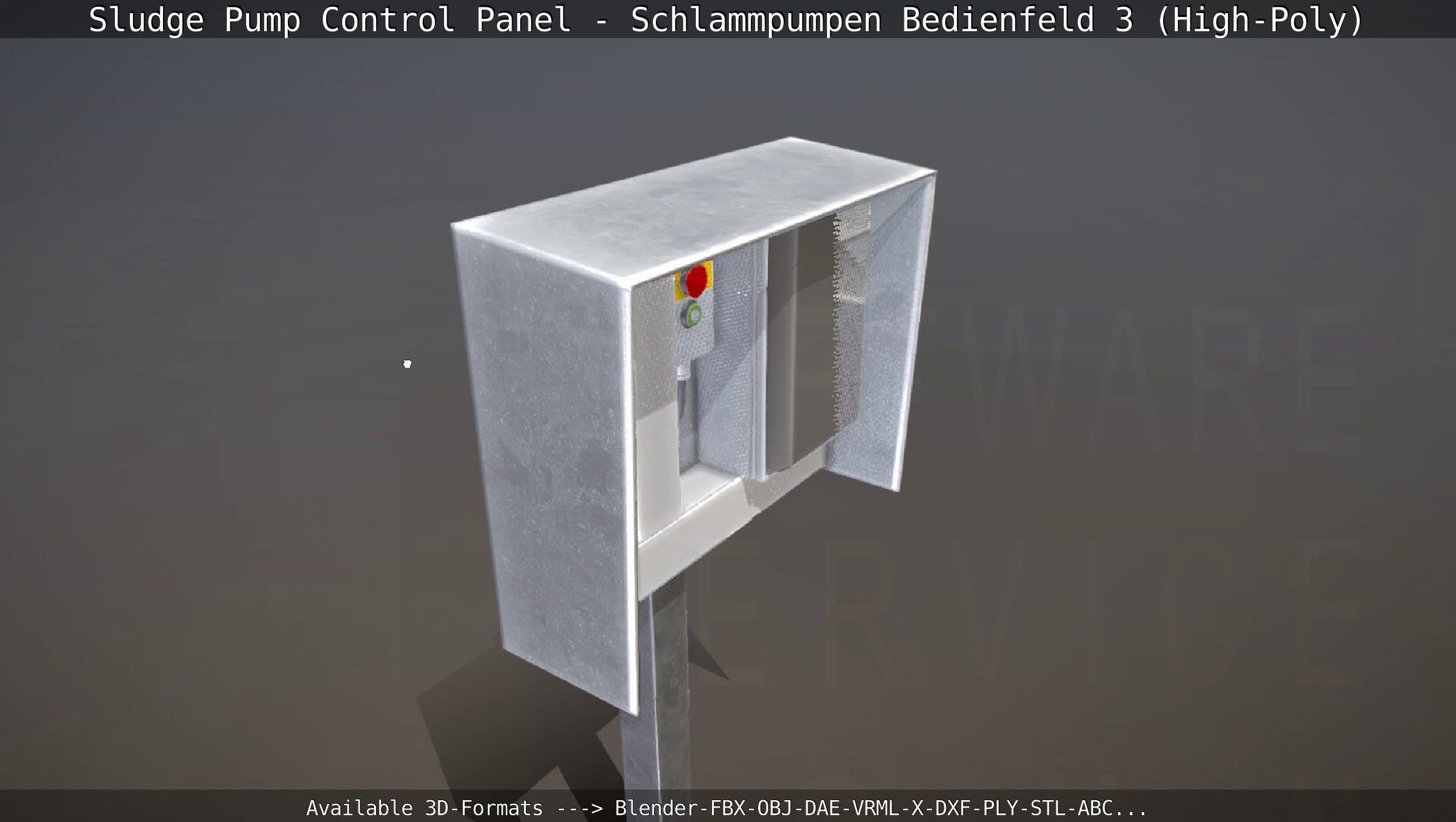 Sludge Pump Control Panel - Schlammpumpen Bedienfeld 3 High-Poly 3D model_41