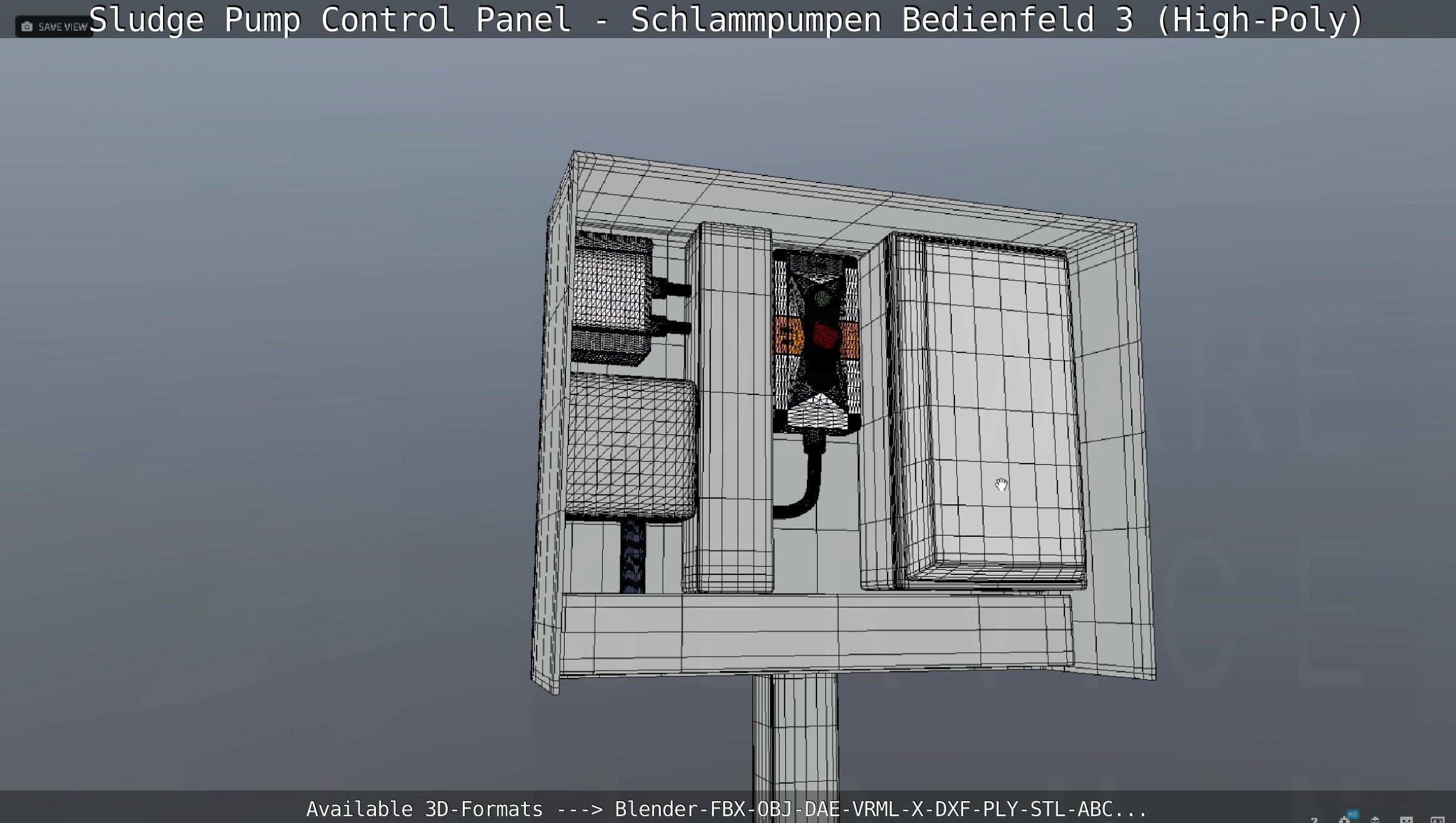 Sludge Pump Control Panel - Schlammpumpen Bedienfeld 3 High-Poly 3D model_70