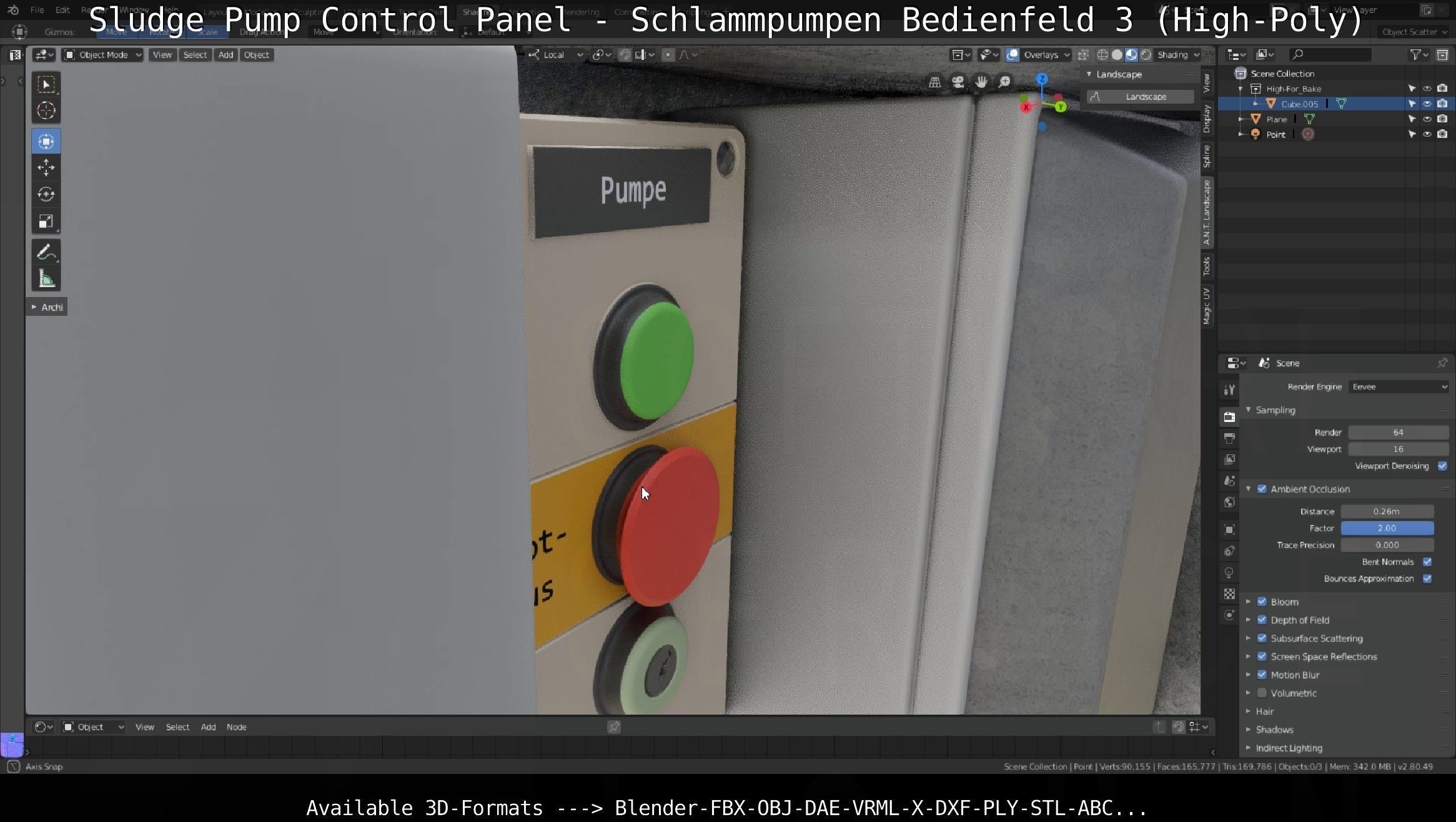 Sludge Pump Control Panel - Schlammpumpen Bedienfeld 3 High-Poly 3D model_25