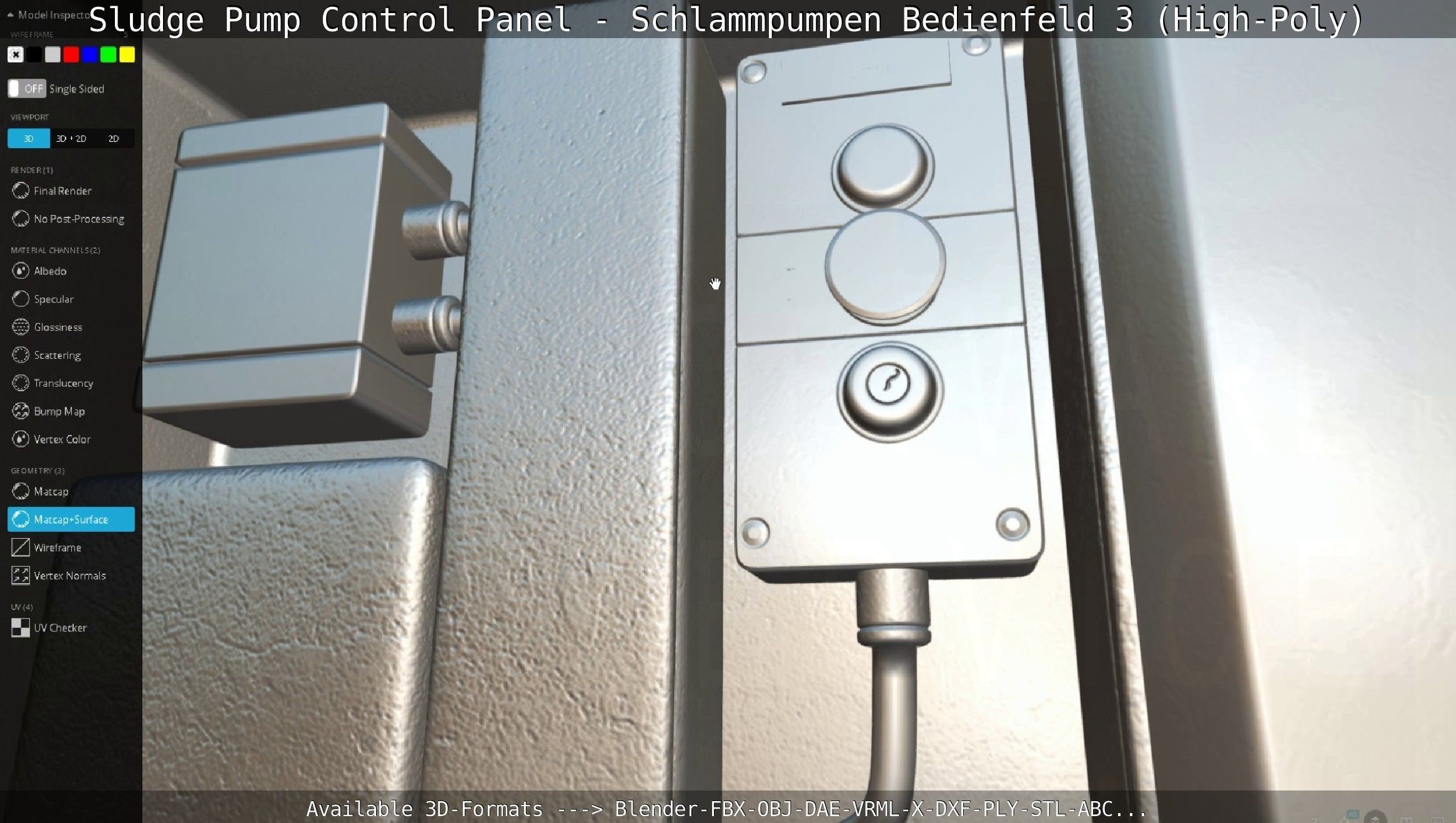 Sludge Pump Control Panel - Schlammpumpen Bedienfeld 3 High-Poly 3D model_121