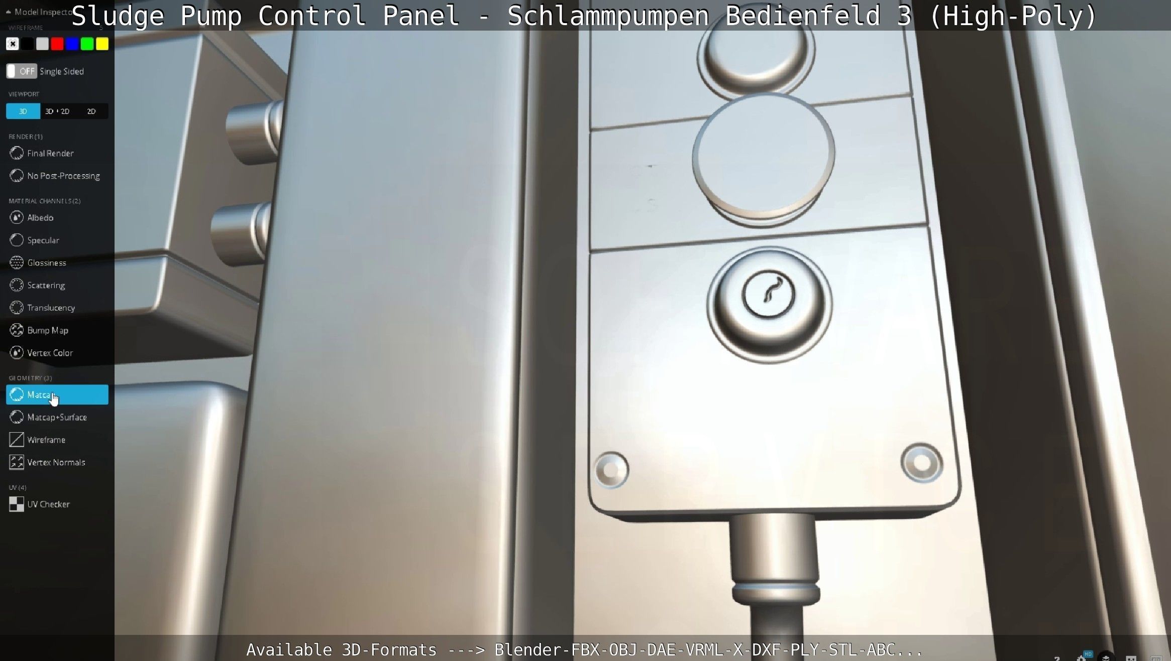 Sludge Pump Control Panel - Schlammpumpen Bedienfeld 3 High-Poly 3D model_119