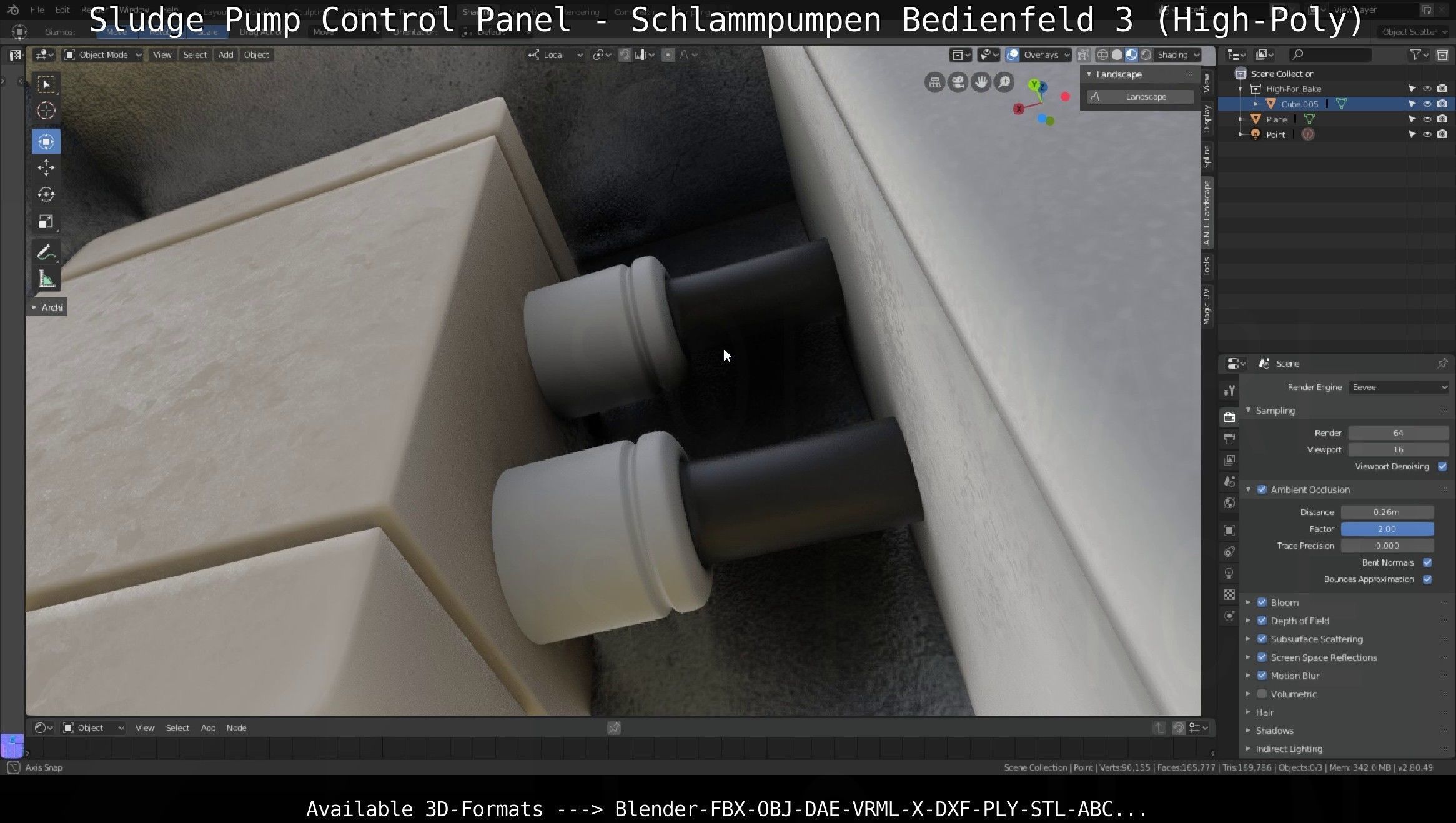 Sludge Pump Control Panel - Schlammpumpen Bedienfeld 3 High-Poly 3D model_16